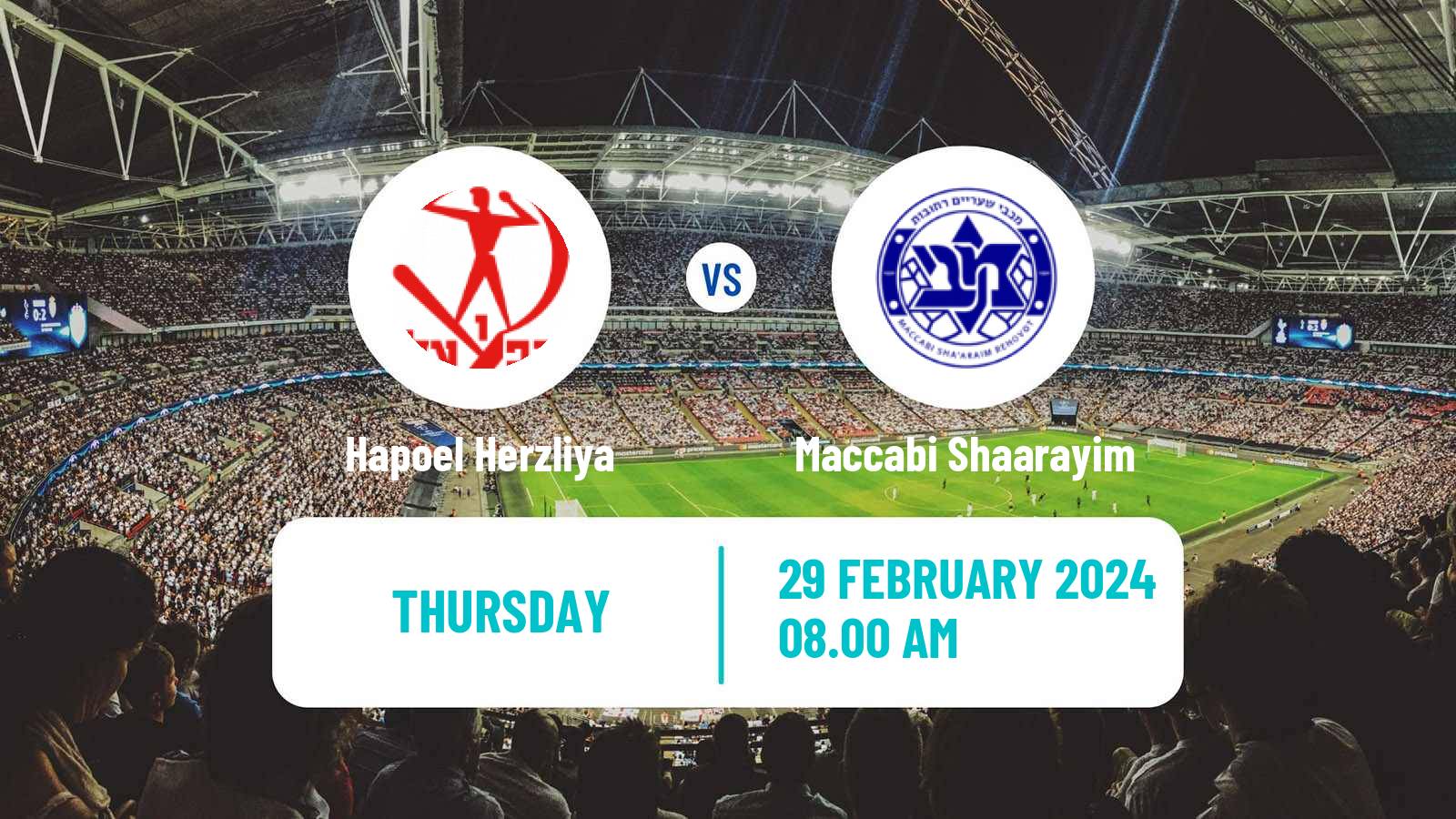 Soccer Israeli Liga Alef South Hapoel Herzliya - Maccabi Shaarayim