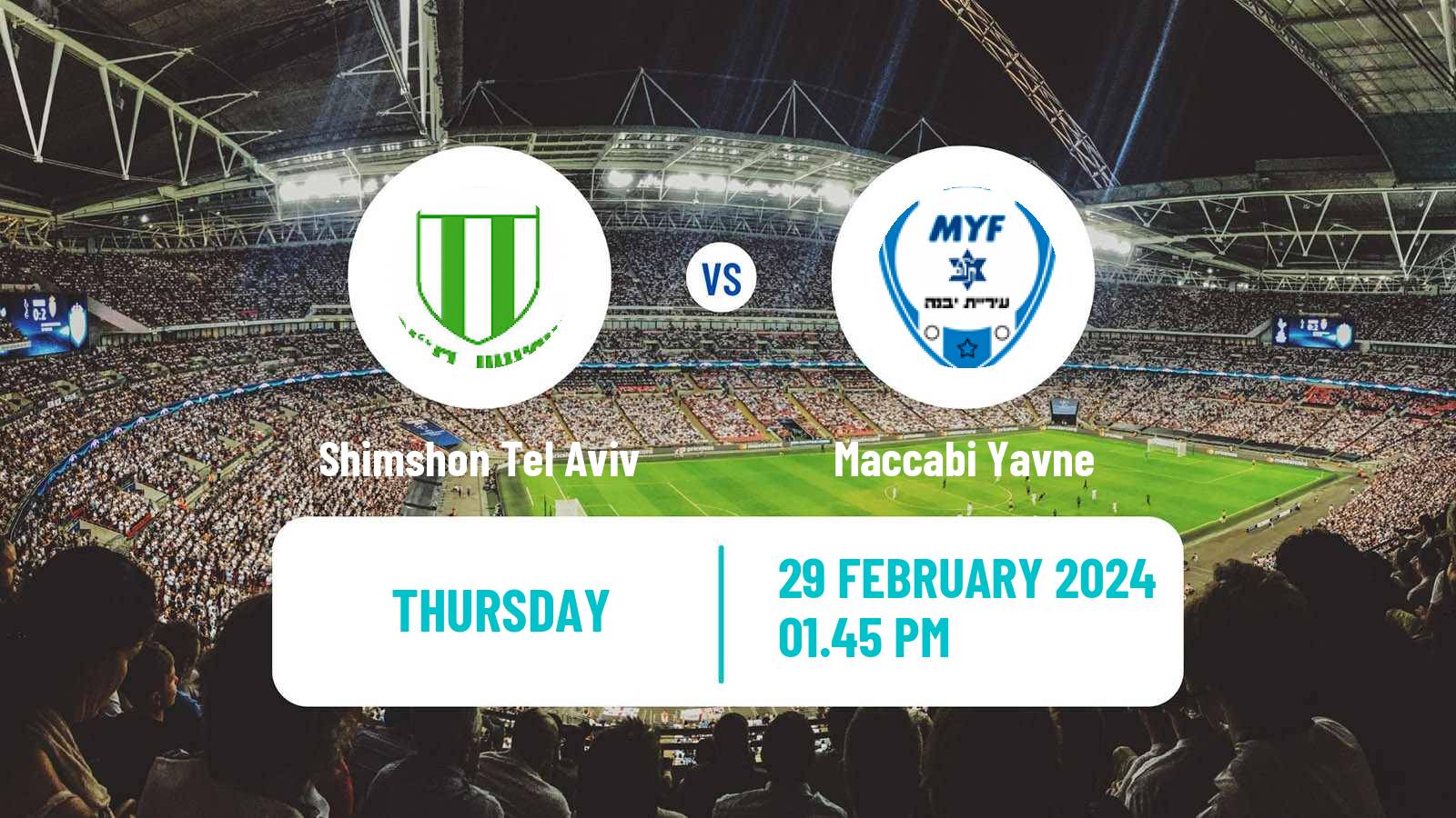 Soccer Israeli Liga Alef South Shimshon Tel Aviv - Maccabi Yavne