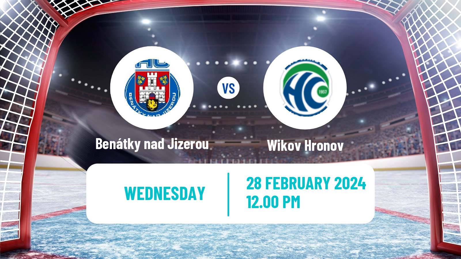 Hockey Czech 2 Liga Hockey West Benátky nad Jizerou - Wikov Hronov
