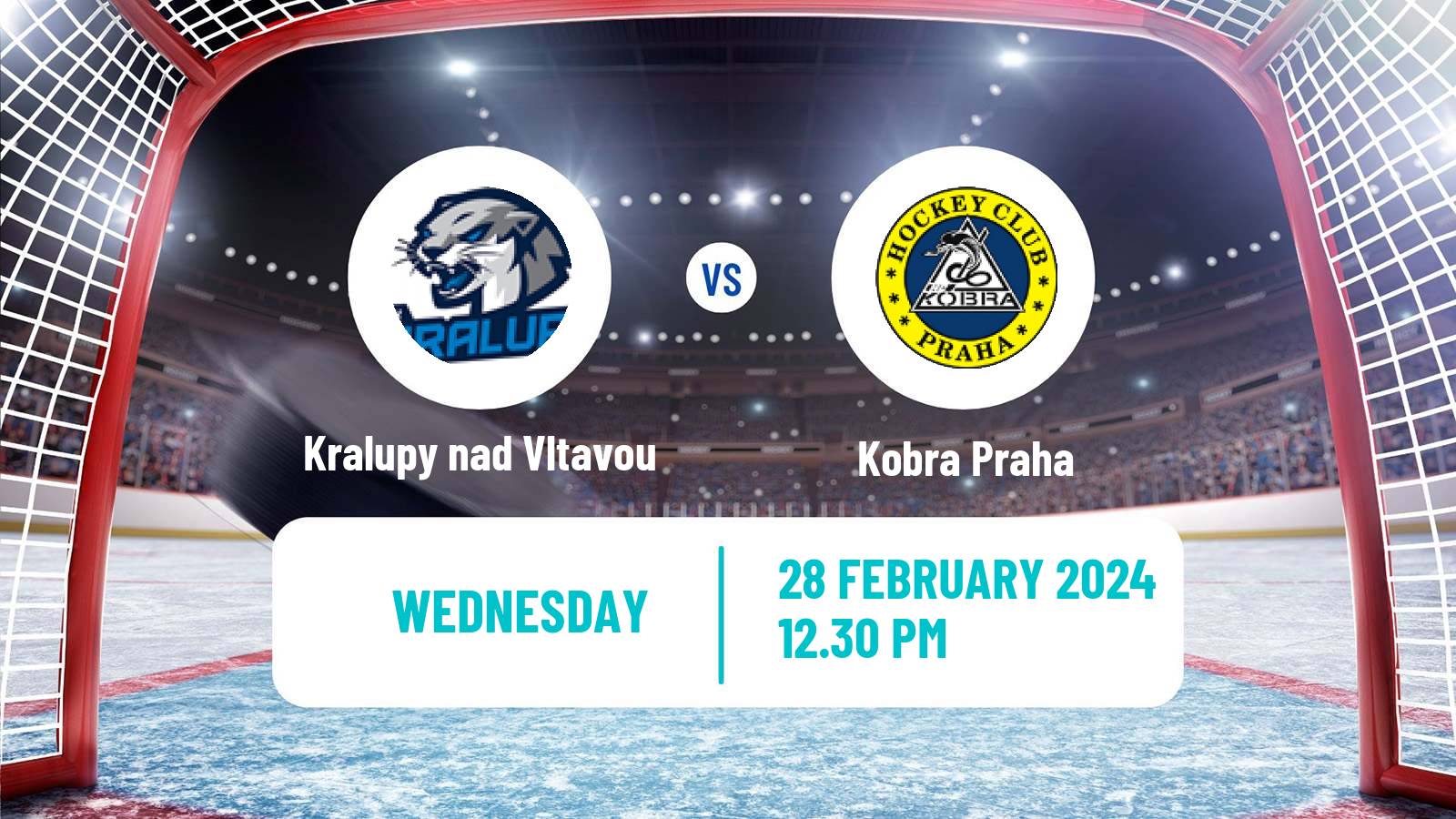 Hockey Czech 2 Liga Hockey West Kralupy nad Vltavou - Kobra Praha