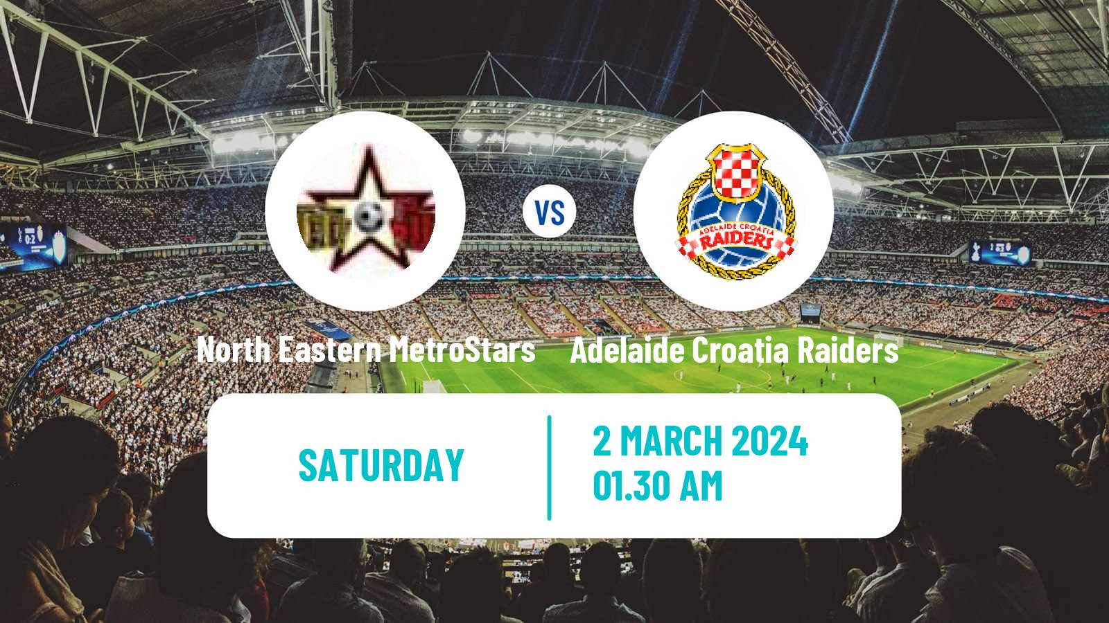 Soccer Australian NPL South Australian North Eastern MetroStars - Adelaide Croatia Raiders