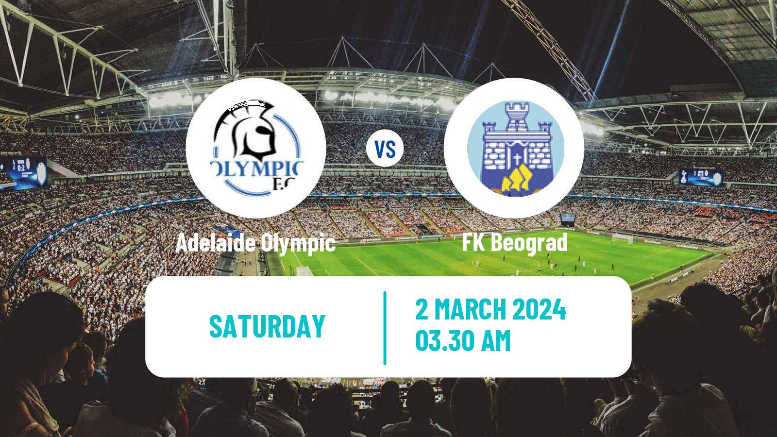 Soccer Australian NPL South Australian Adelaide Olympic - FK Beograd