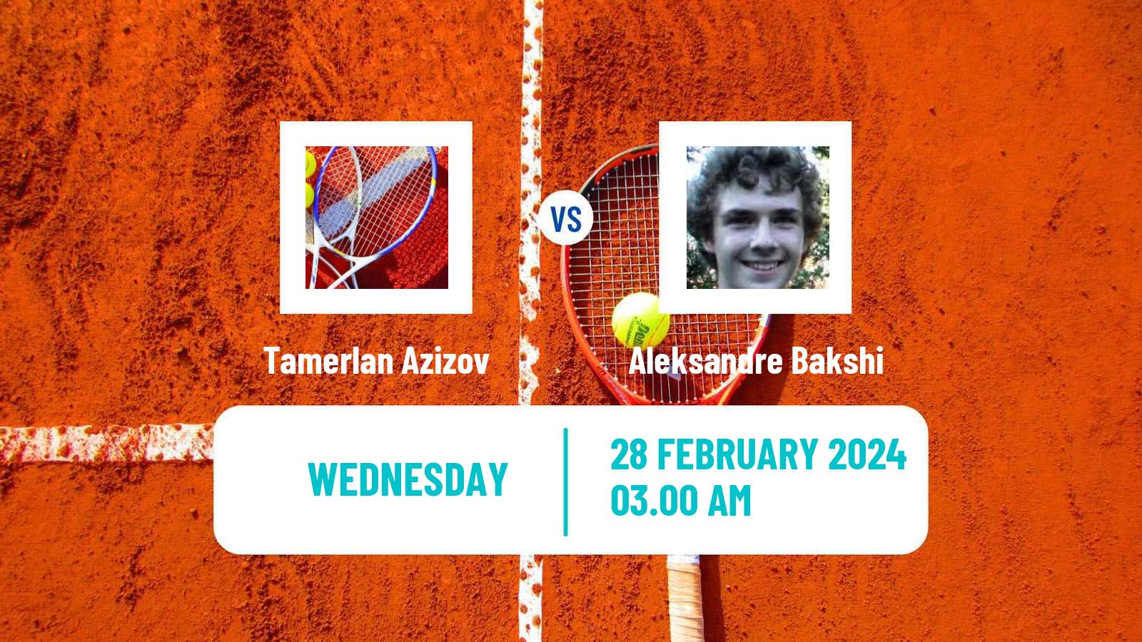 Tennis ITF M15 Sharm Elsheikh 5 Men Tamerlan Azizov - Aleksandre Bakshi