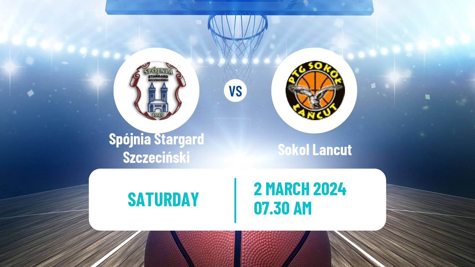 Basketball Polish Basket Liga Spójnia Stargard Szczeciński - Sokol Lancut