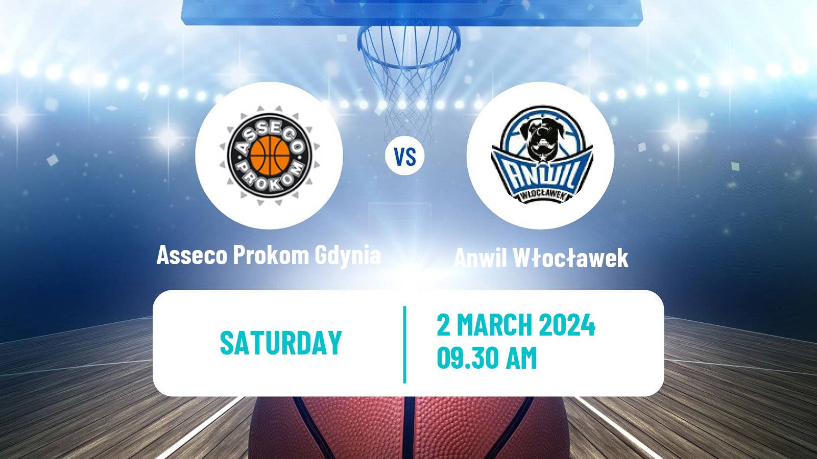 Basketball Polish Basket Liga Asseco Prokom Gdynia - Anwil Włocławek