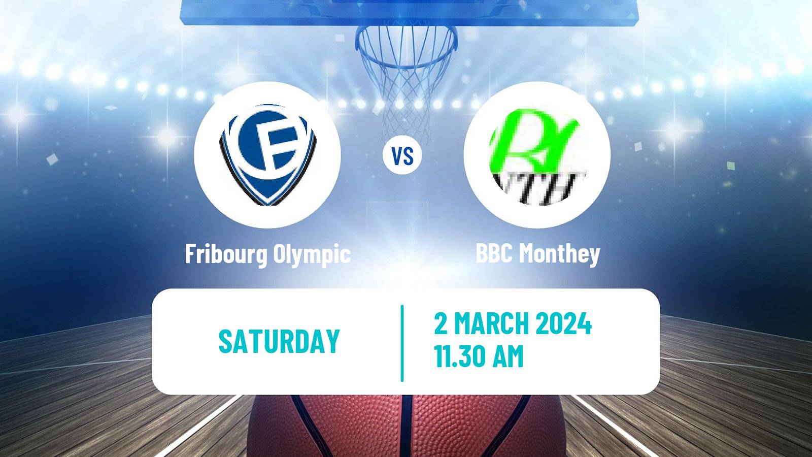 Basketball Swiss SB League Basketball Fribourg Olympic - Monthey