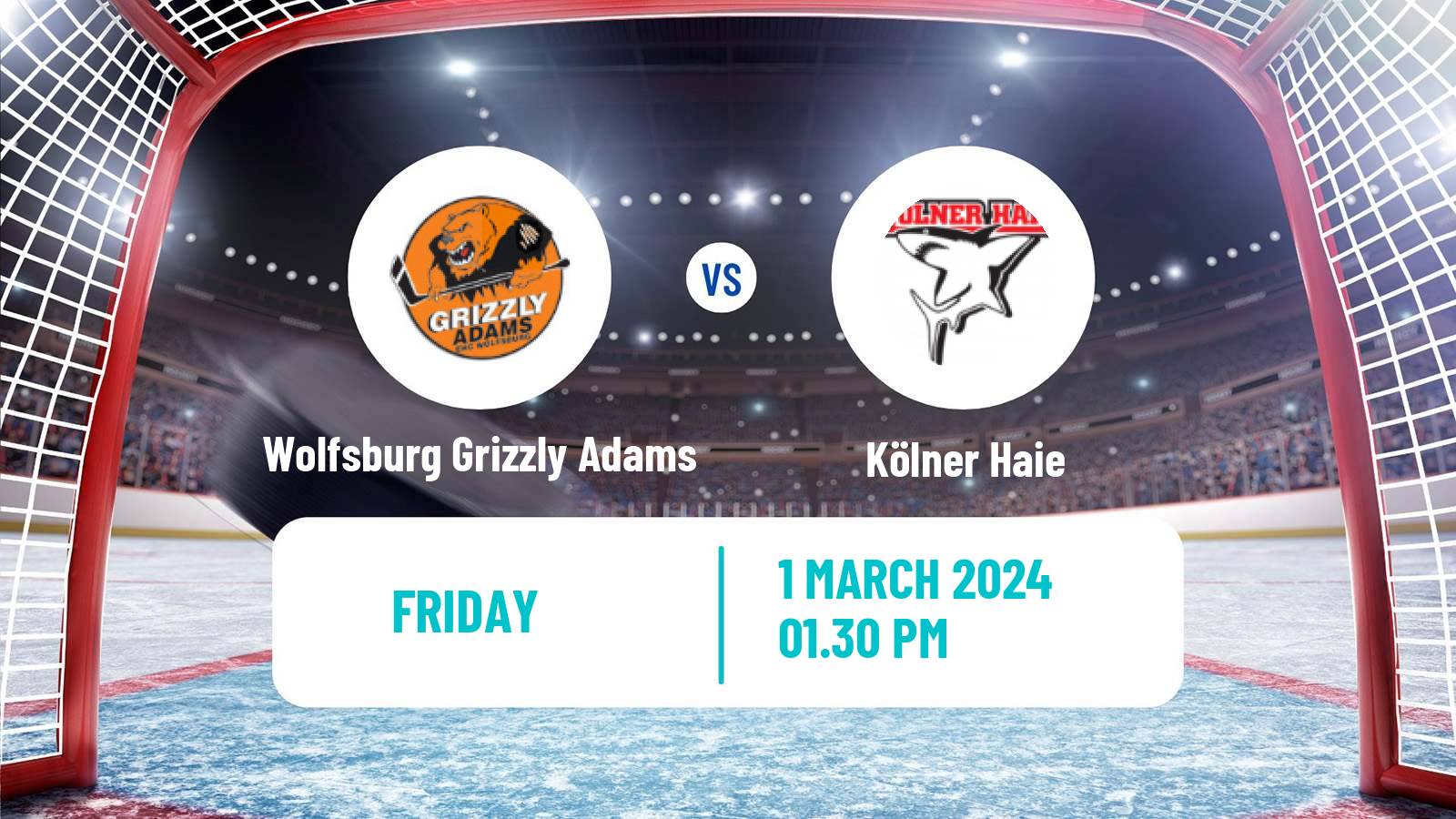 Hockey German Ice Hockey League Wolfsburg Grizzly Adams - Kölner Haie