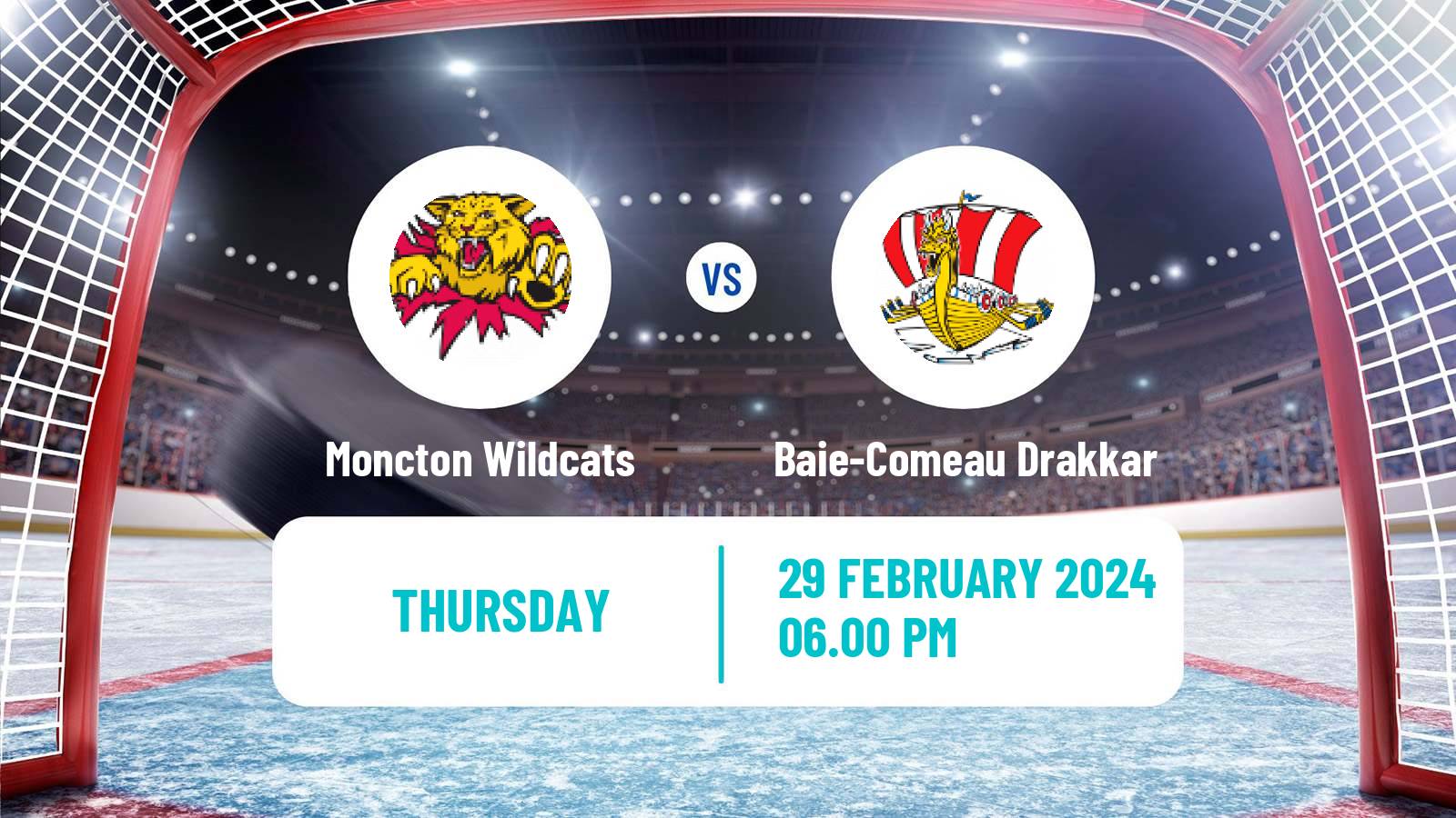 Hockey QMJHL Moncton Wildcats - Baie-Comeau Drakkar