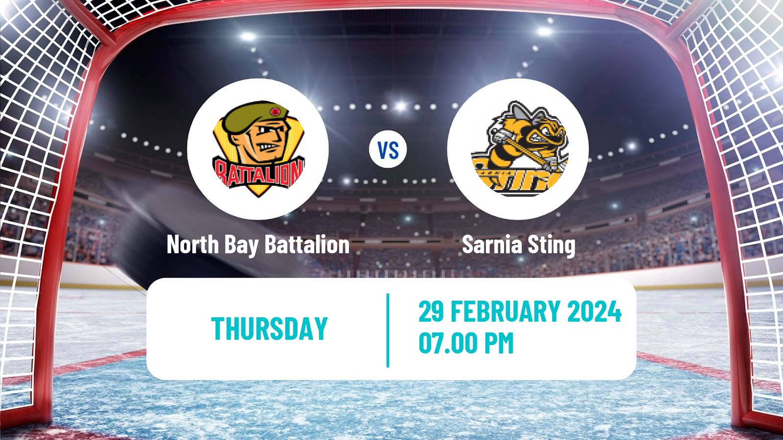Hockey OHL North Bay Battalion - Sarnia Sting