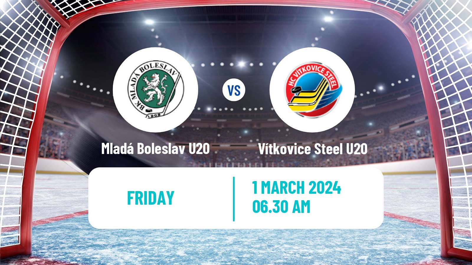 Hockey Czech ELJ Mladá Boleslav U20 - Vítkovice Steel U20