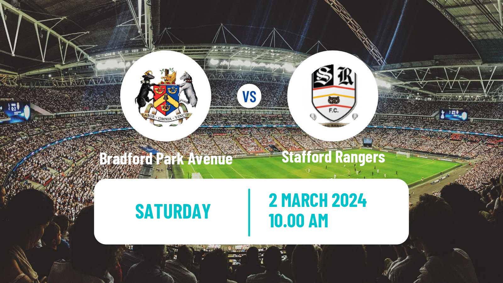 Soccer English NPL Premier Division Bradford Park Avenue - Stafford Rangers
