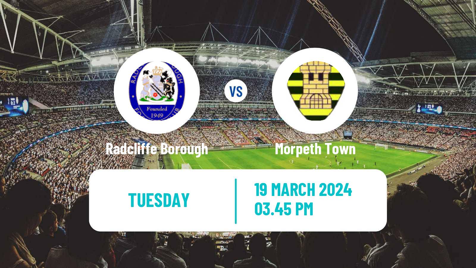 Soccer English NPL Premier Division Radcliffe Borough - Morpeth Town