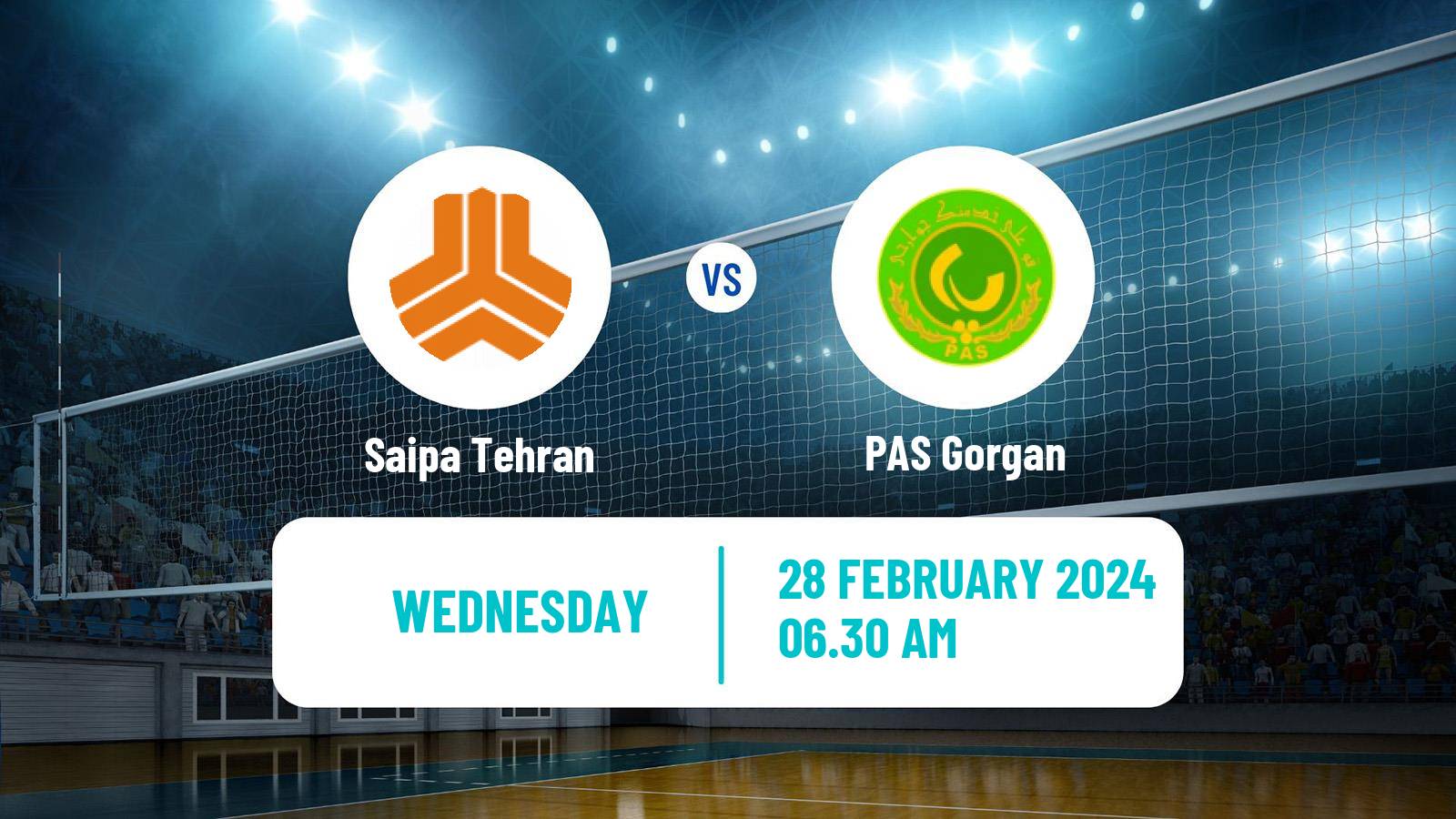 Volleyball Iran Super League Volleyball Saipa Tehran - PAS Gorgan