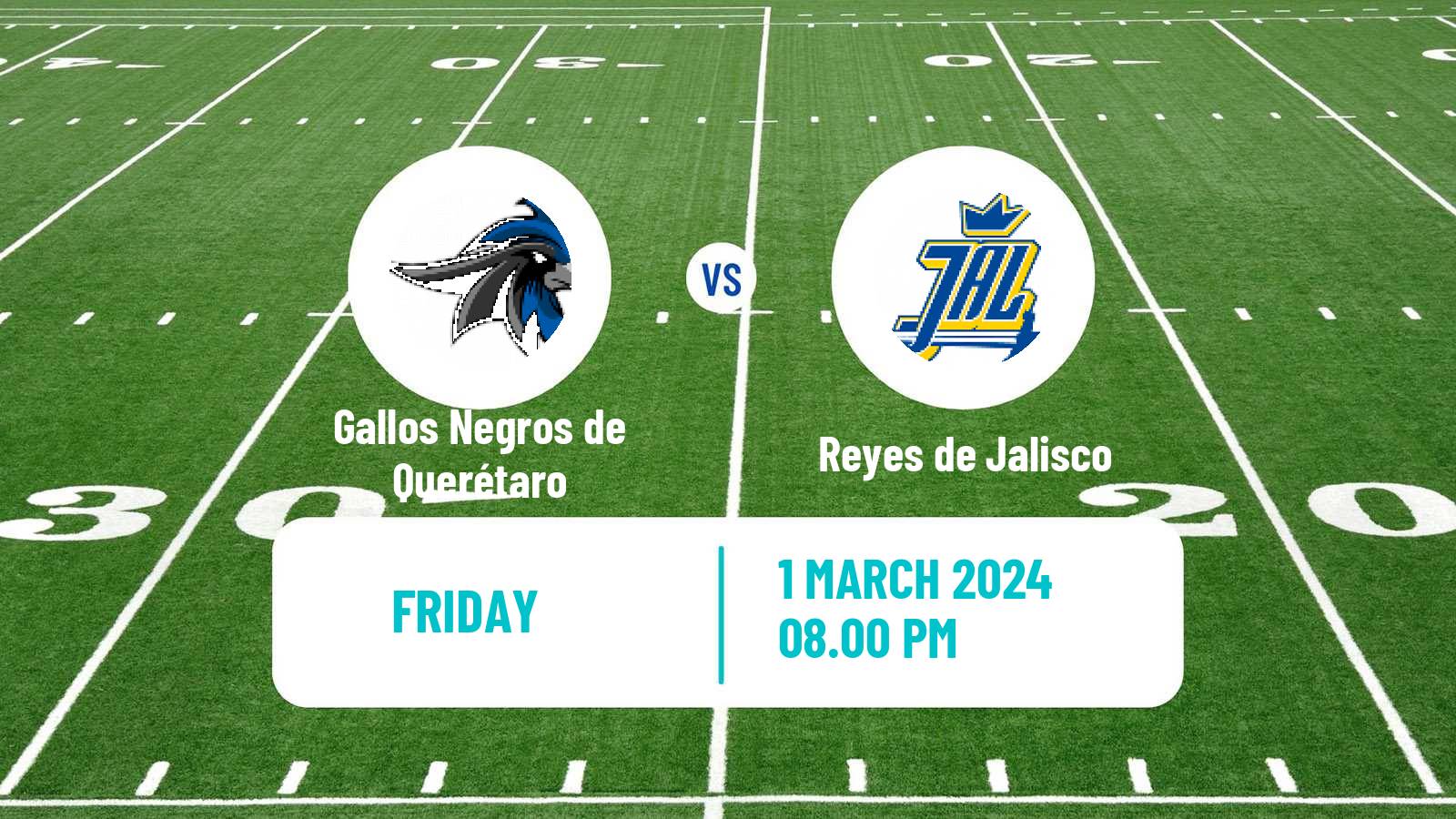 American football Mexican LFA Gallos Negros de Querétaro - Reyes de Jalisco