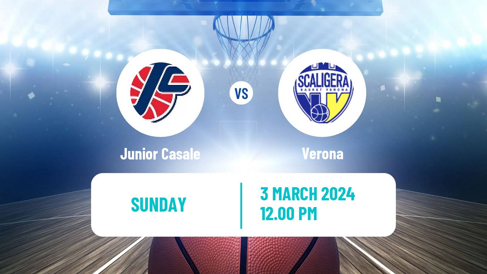 Basketball Italian Serie A2 Basketball Junior Casale - Verona