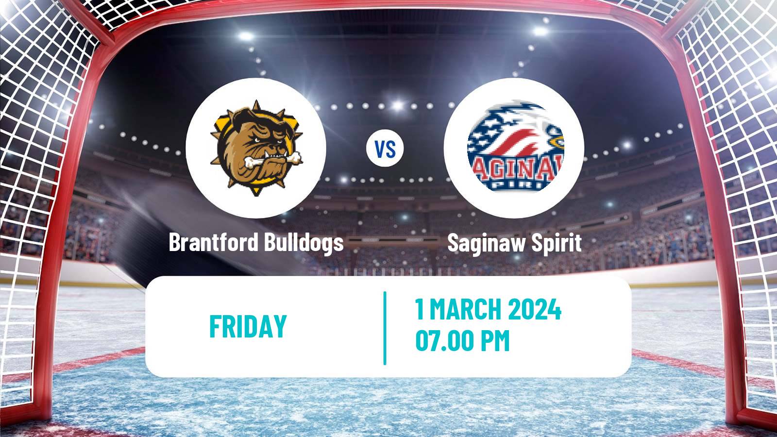 Hockey OHL Brantford Bulldogs - Saginaw Spirit