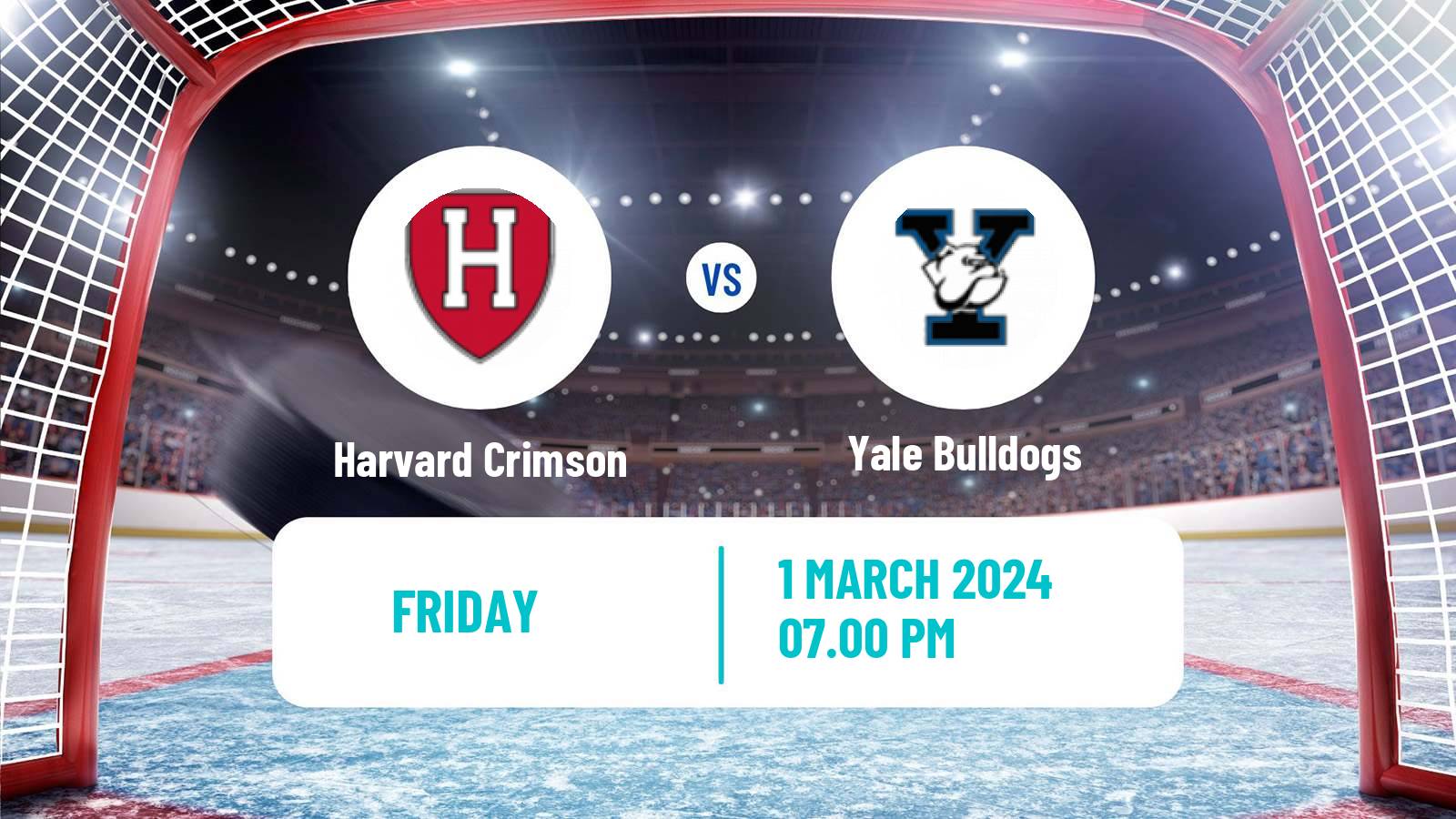 Hockey NCAA Hockey Harvard Crimson - Yale Bulldogs