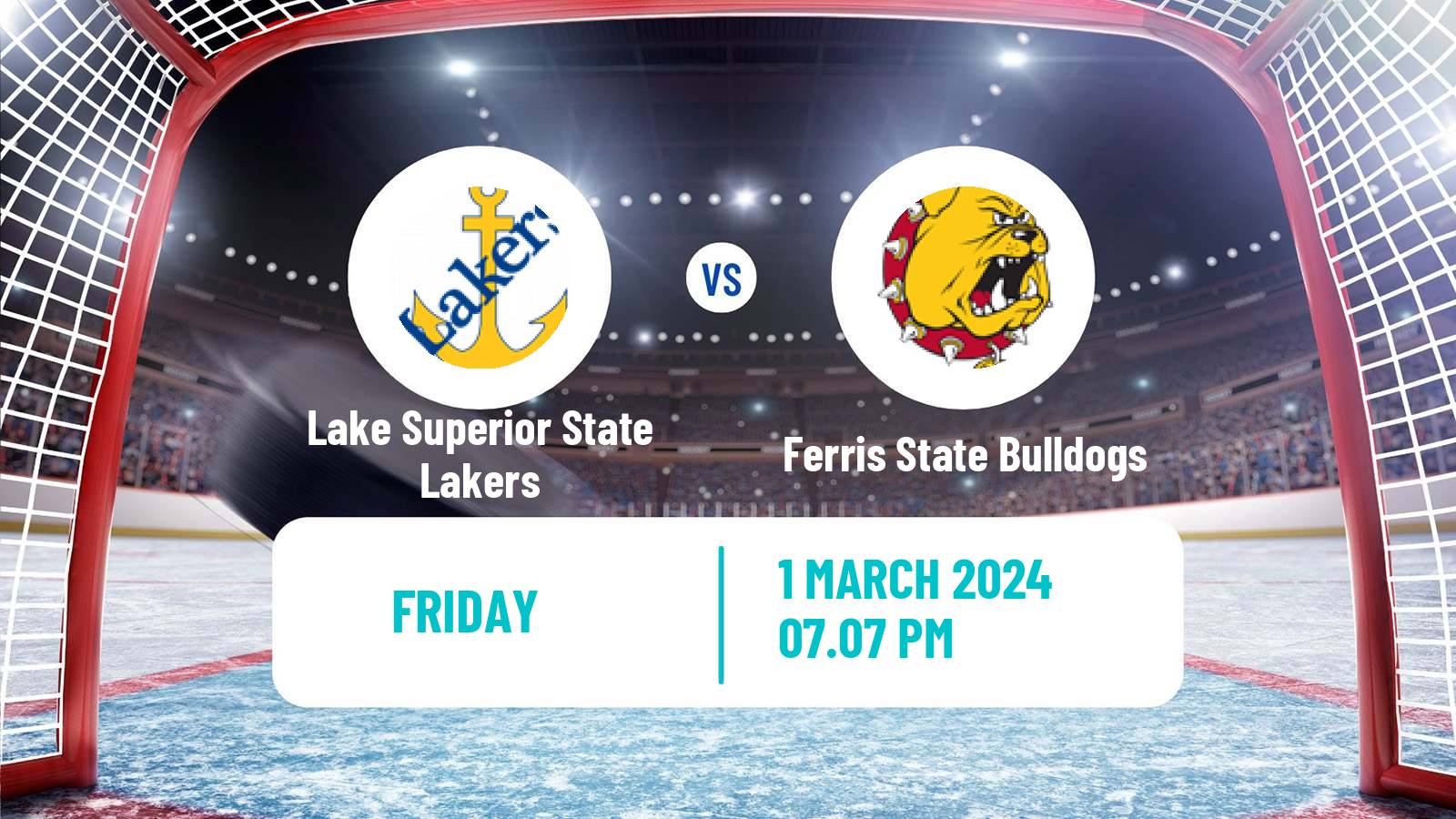 Hockey NCAA Hockey Lake Superior State Lakers - Ferris State Bulldogs