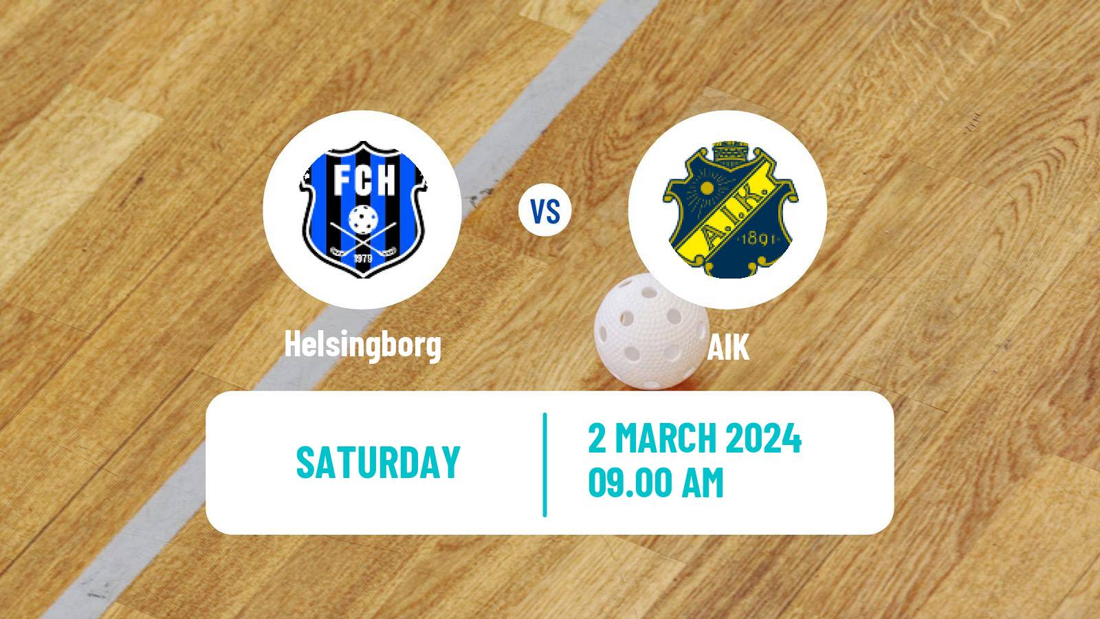 Floorball Swedish Superligan Floorball Helsingborg - AIK