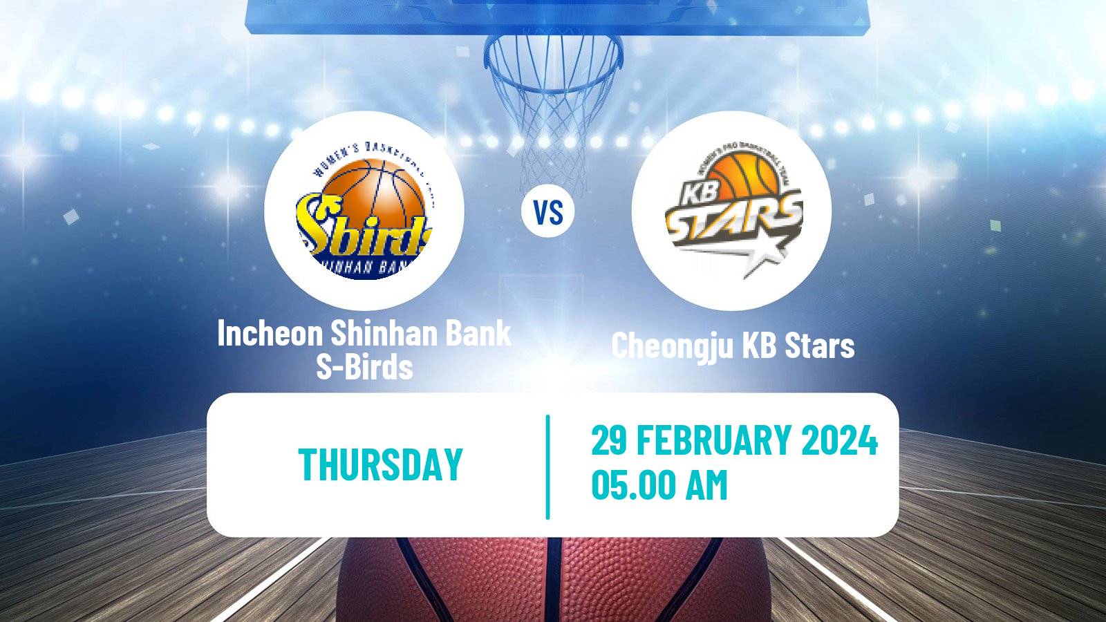Basketball WKBL Incheon Shinhan Bank S-Birds - Cheongju KB Stars