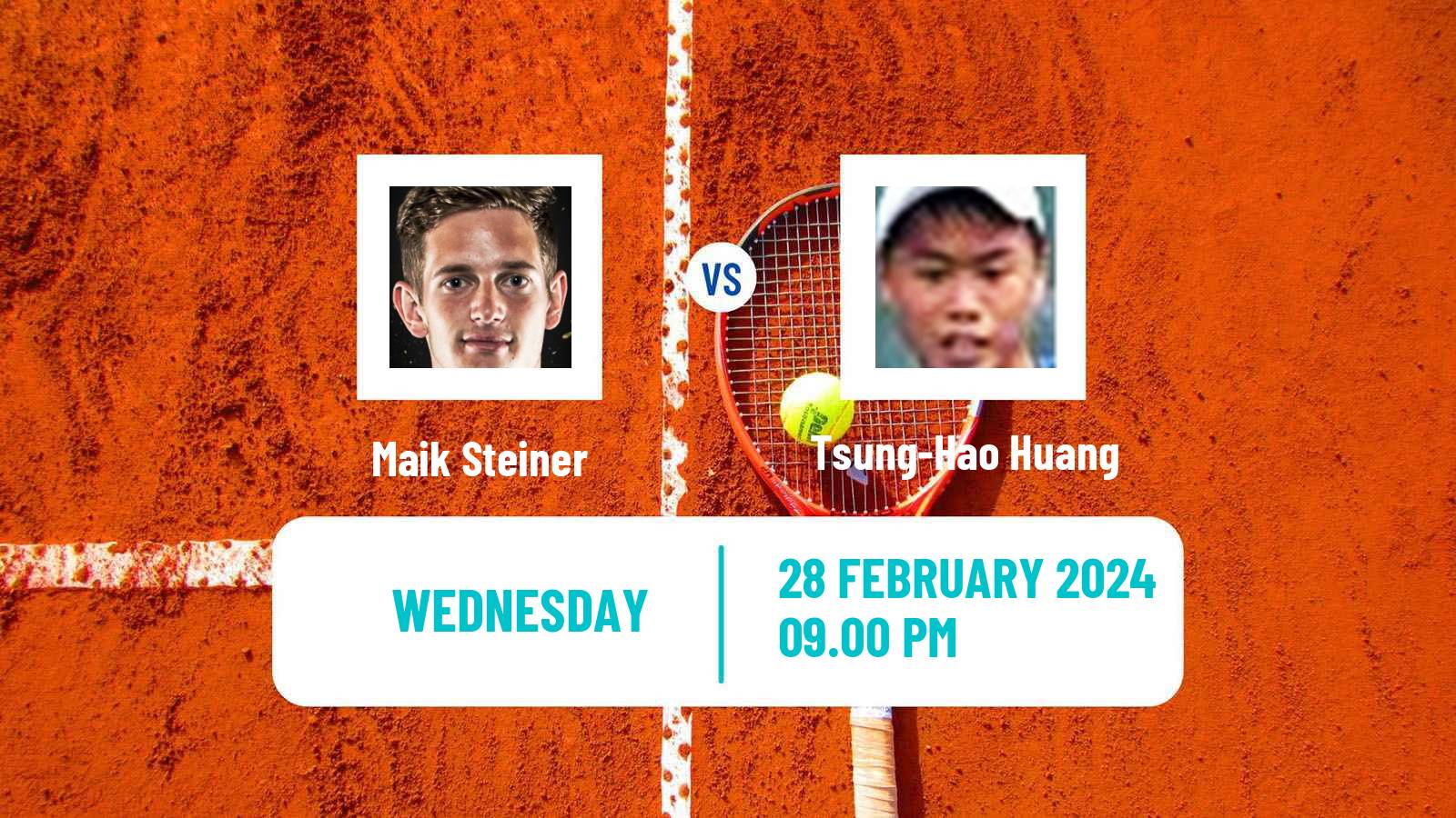 Tennis ITF M15 Nakhon Si Thammarat 3 Men Maik Steiner - Tsung-Hao Huang