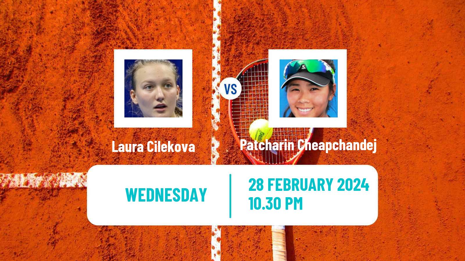 Tennis ITF W15 Nakhon Si Thammarat 2 Women Laura Cilekova - Patcharin Cheapchandej