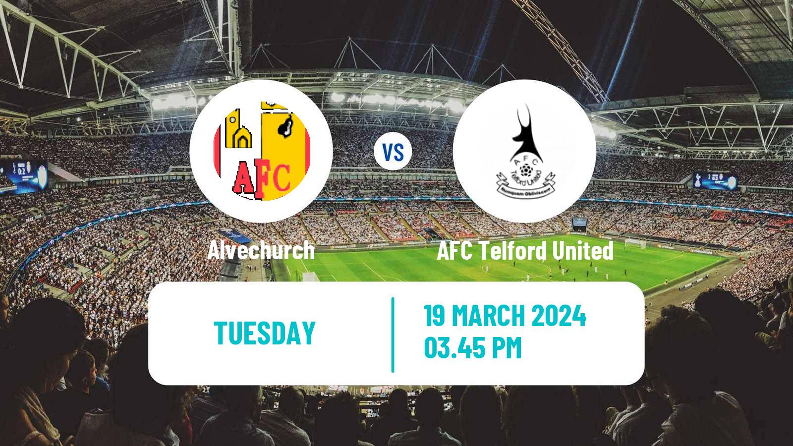 Soccer English Southern League Central Division Alvechurch - AFC Telford United