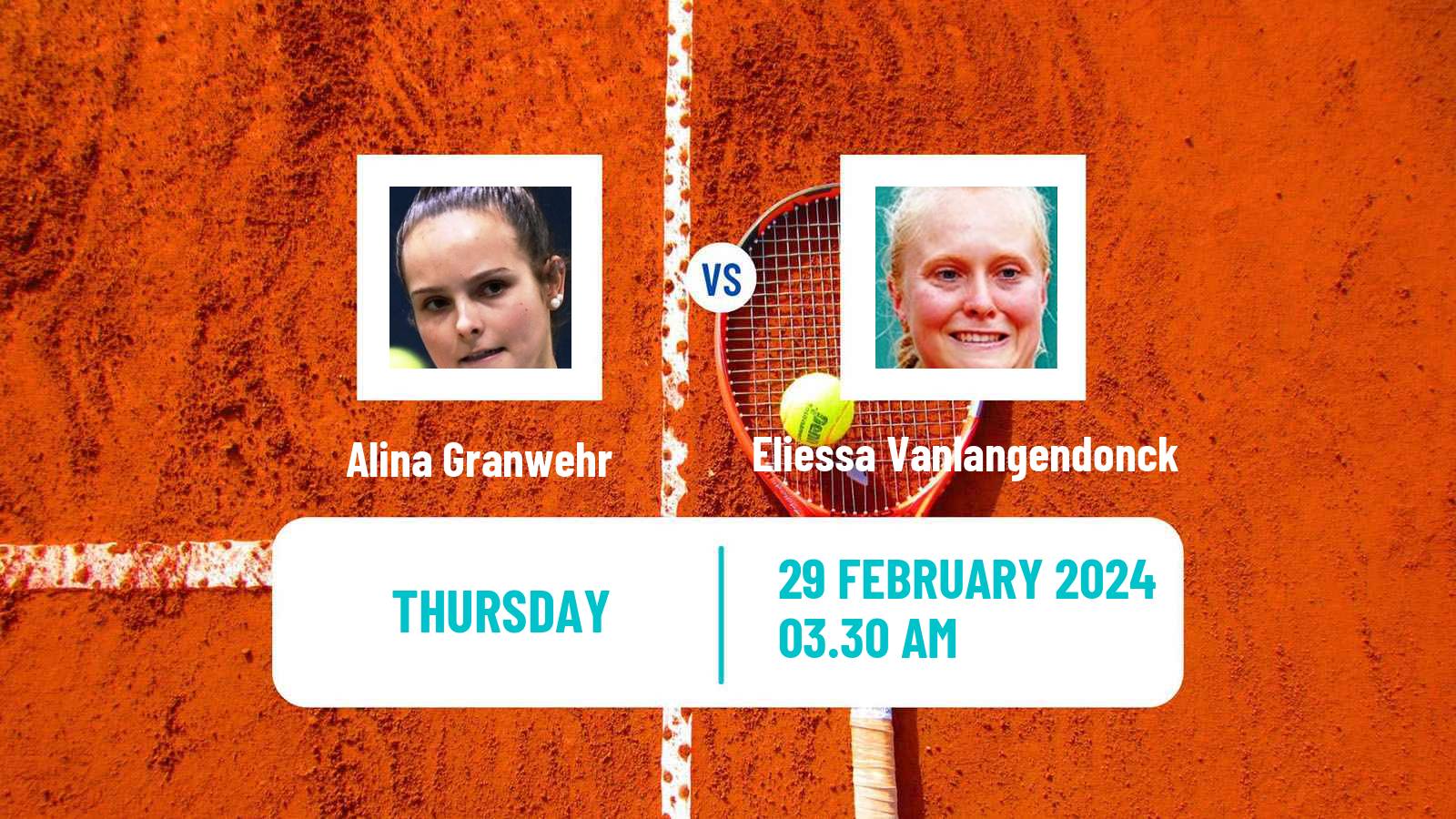 Tennis ITF W15 Monastir 7 Women Alina Granwehr - Eliessa Vanlangendonck