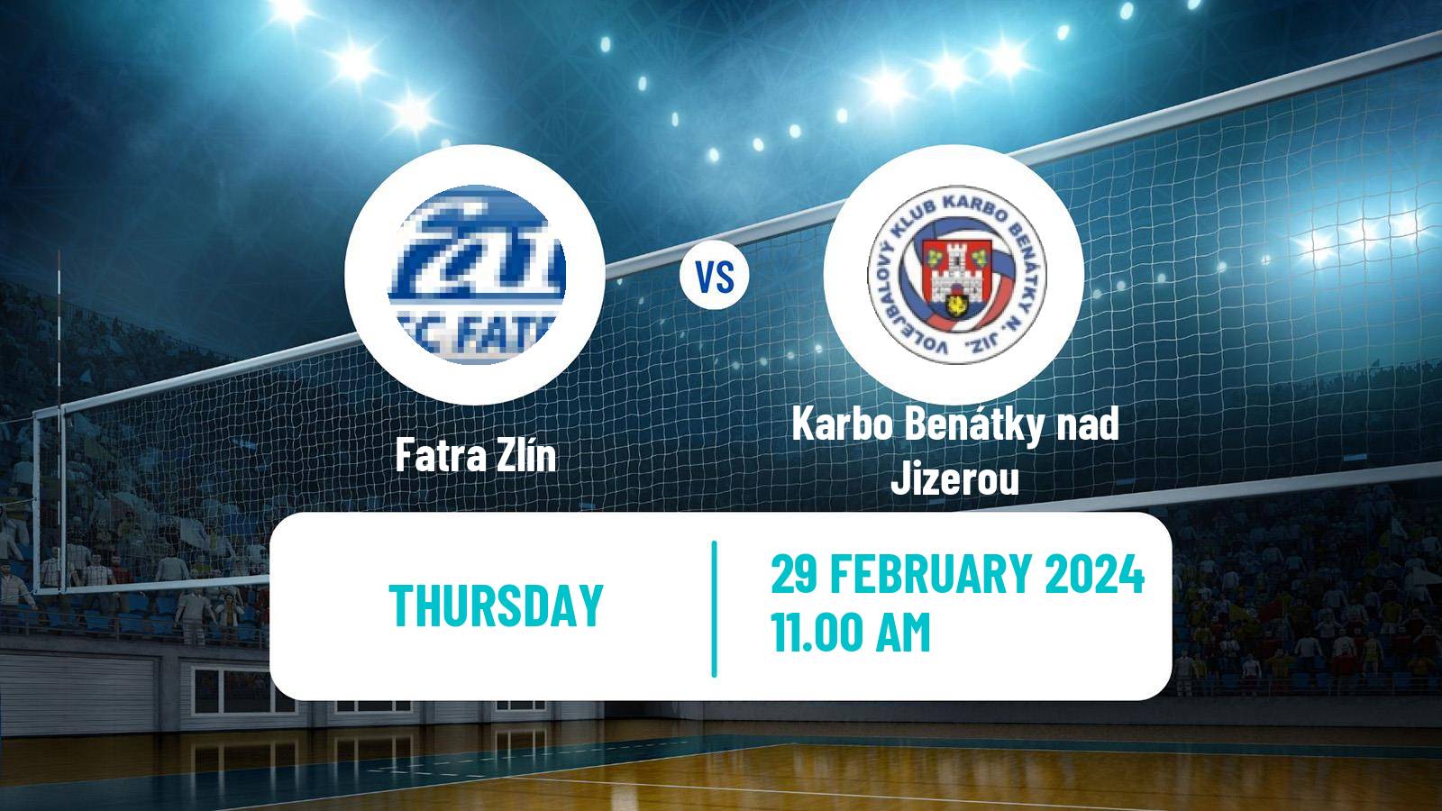 Volleyball Czech Extraliga Volleyball Fatra Zlín - Karbo Benátky nad Jizerou