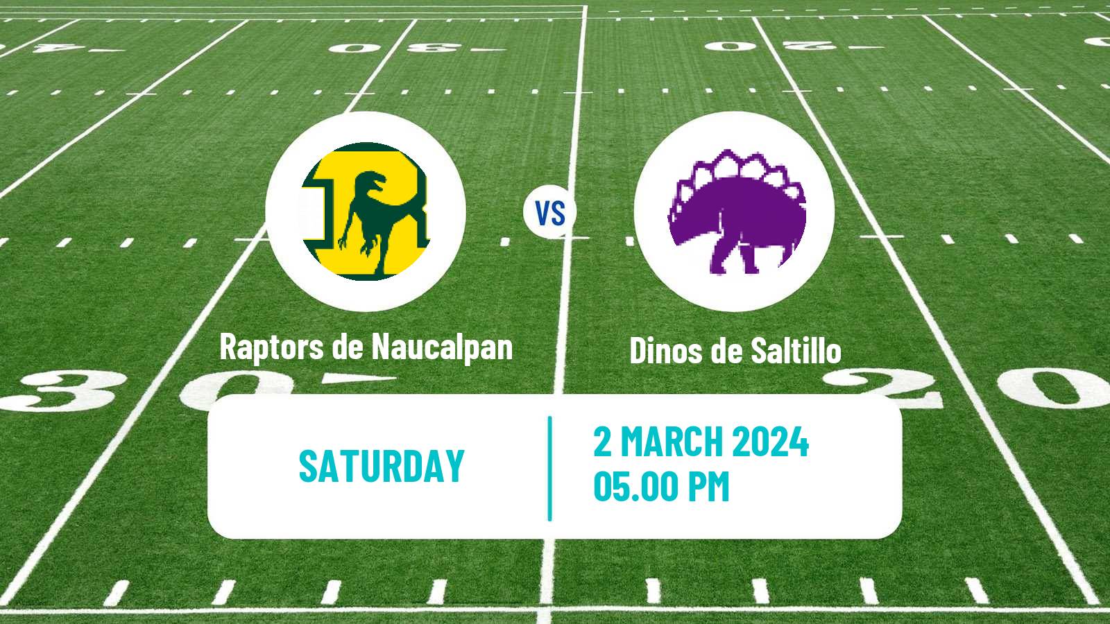 American football Mexican LFA Raptors de Naucalpan - Dinos de Saltillo