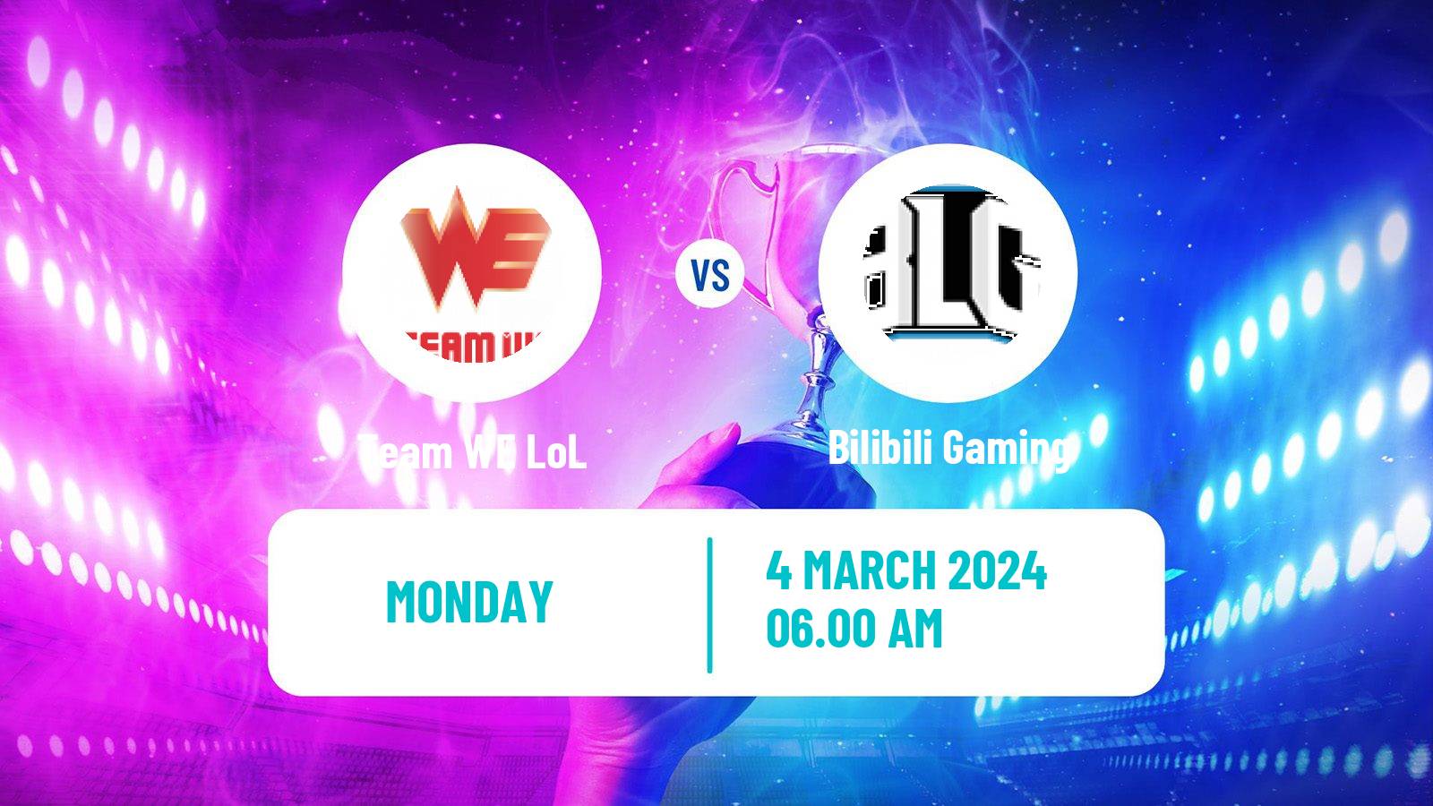 Esports League Of Legends Lpl Team WE - Bilibili Gaming