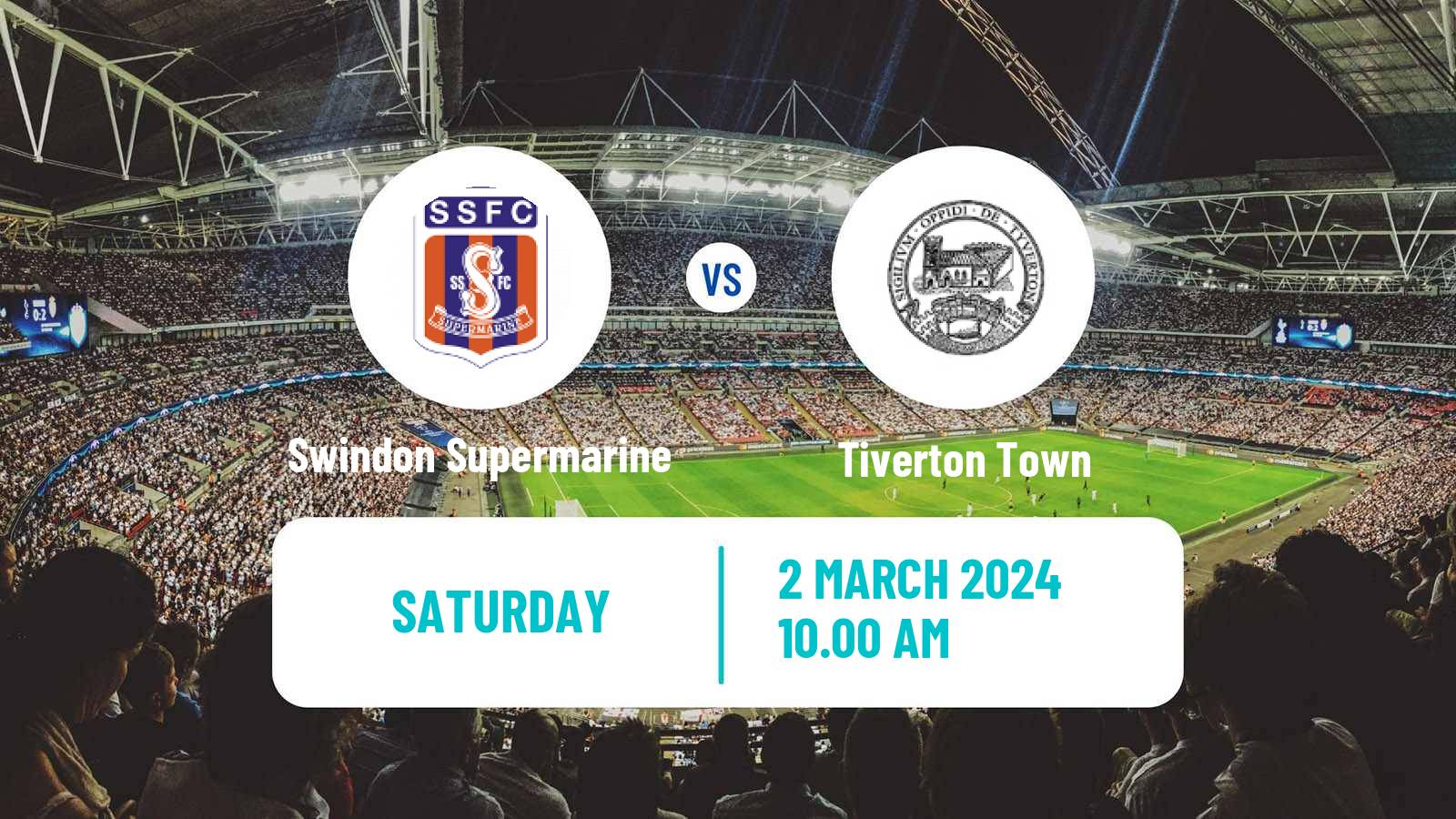 Soccer English Southern League South Division Swindon Supermarine - Tiverton Town