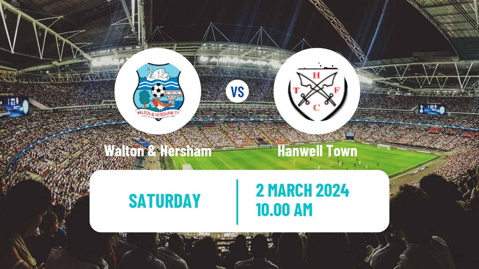 Soccer English Southern League South Division Walton & Hersham - Hanwell Town