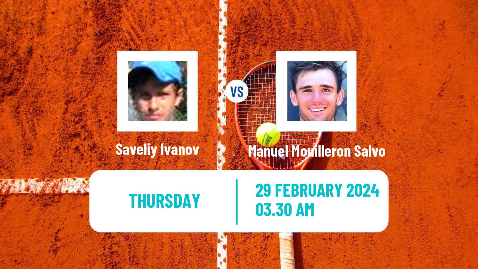 Tennis ITF M15 Kish Island 3 Men Saveliy Ivanov - Manuel Mouilleron Salvo