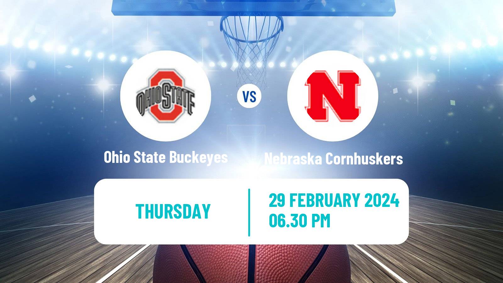 Basketball NCAA College Basketball Ohio State Buckeyes - Nebraska Cornhuskers