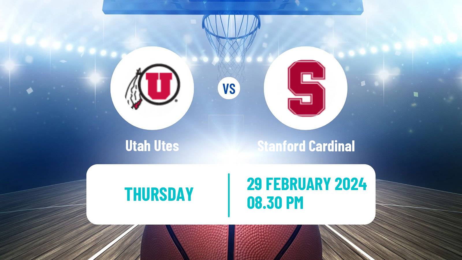 Basketball NCAA College Basketball Utah Utes - Stanford Cardinal