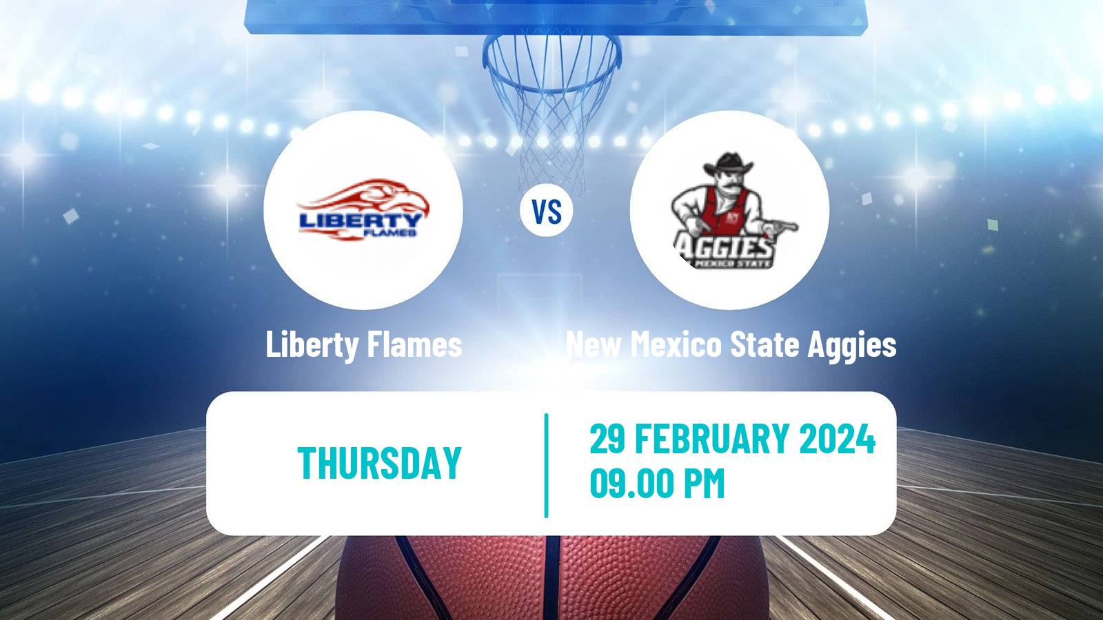 Basketball NCAA College Basketball Liberty Flames - New Mexico State Aggies