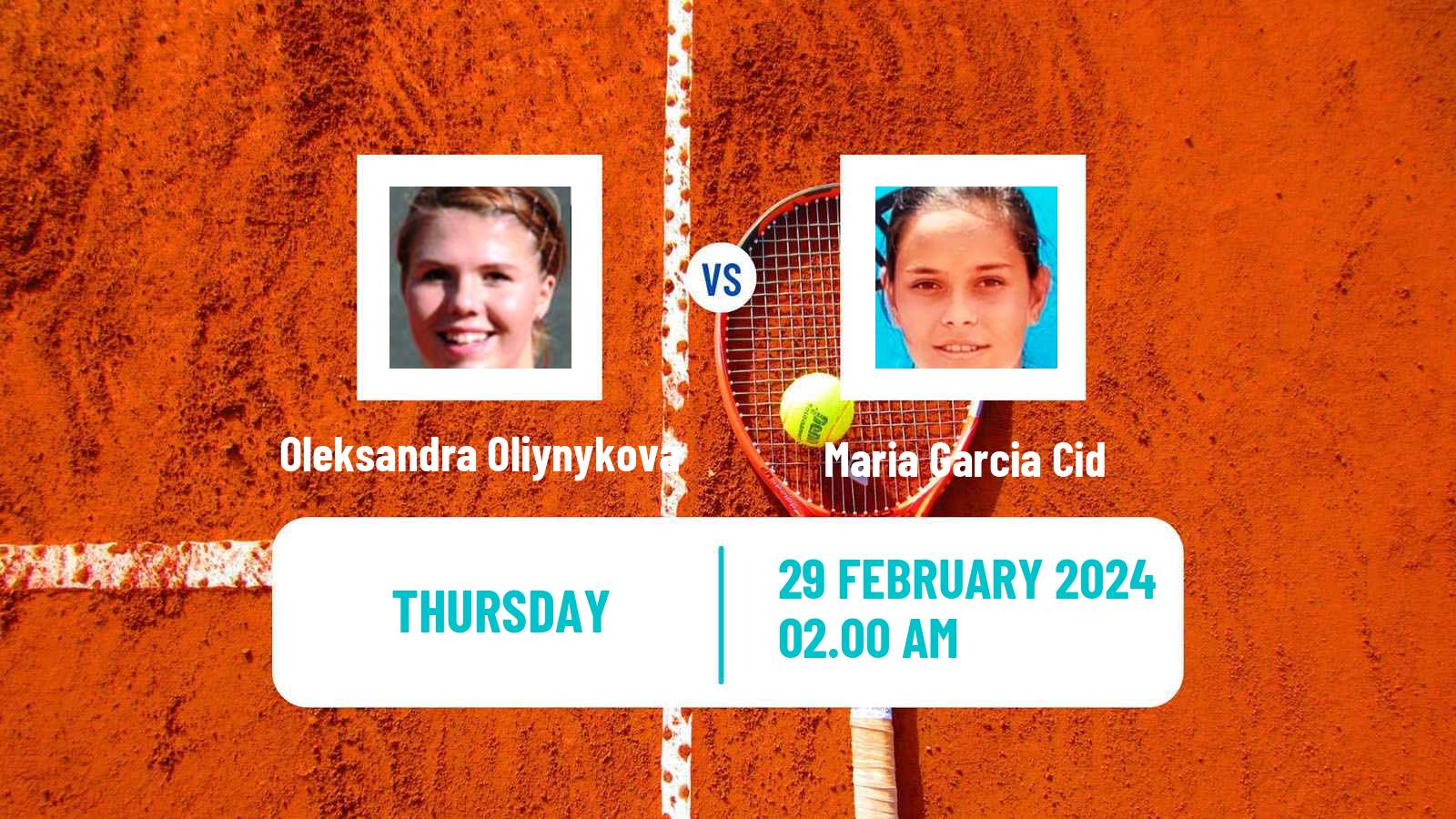 Tennis ITF W15 Antalya 3 Women Oleksandra Oliynykova - Maria Garcia Cid