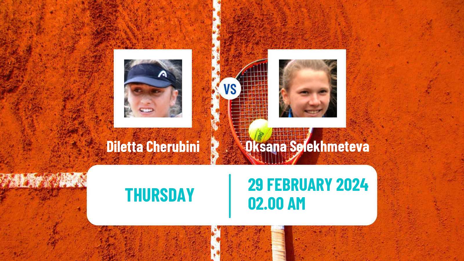 Tennis ITF W15 Antalya 3 Women Diletta Cherubini - Oksana Selekhmeteva