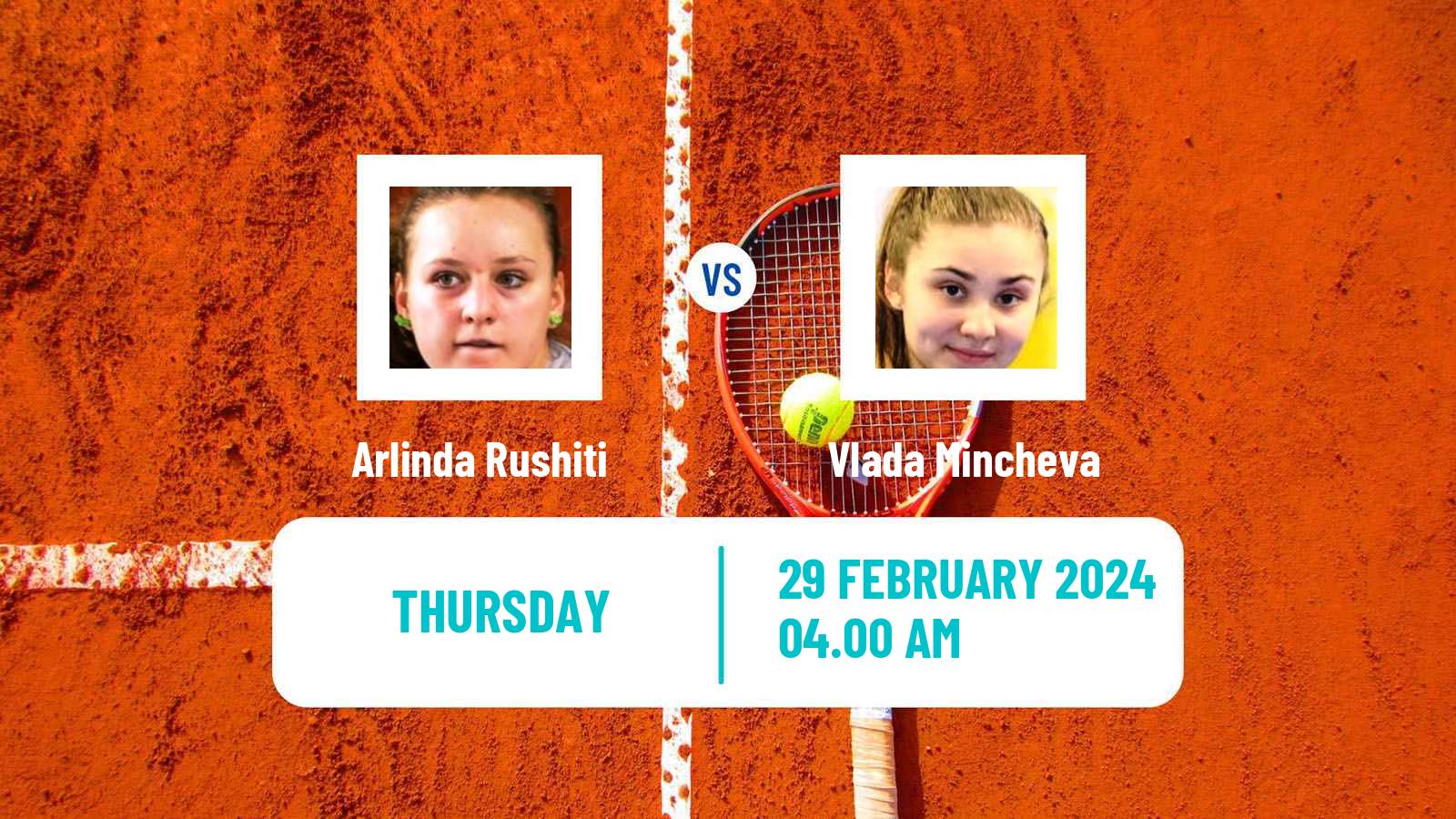 Tennis ITF W15 Sharm Elsheikh 4 Women Arlinda Rushiti - Vlada Mincheva