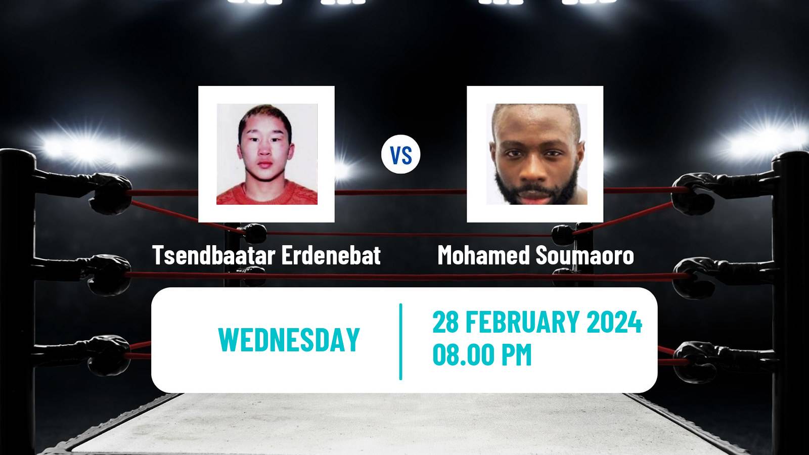 Boxing Lightweight Others Matches Men Tsendbaatar Erdenebat - Mohamed Soumaoro