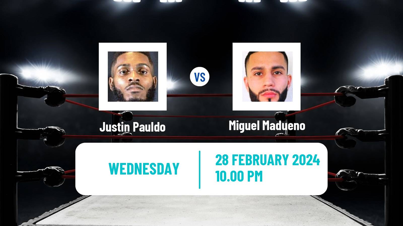 Boxing Lightweight Others Matches Men Justin Pauldo - Miguel Madueno