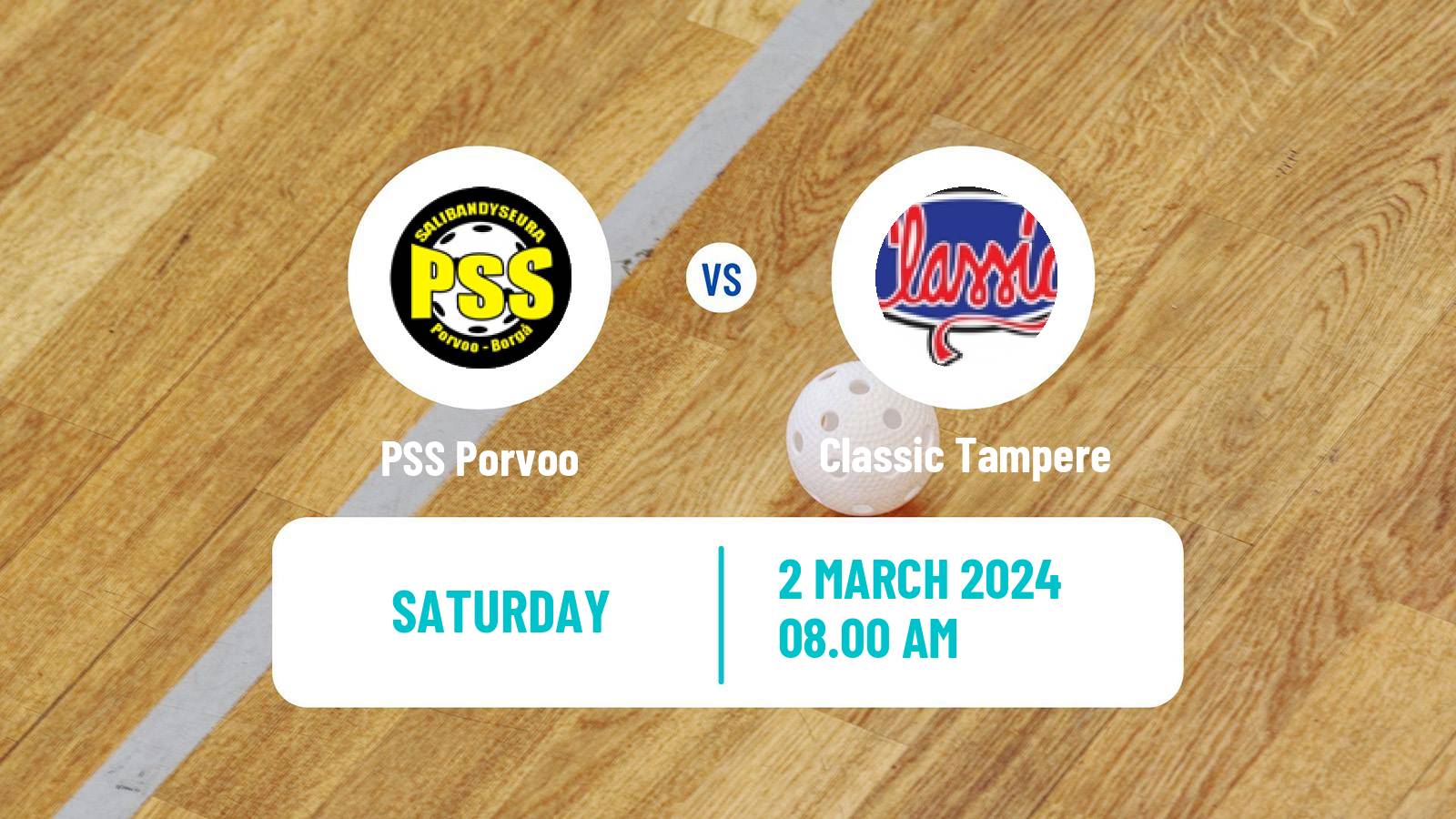Floorball Finnish F-Liiga Women PSS Porvoo - Classic Tampere