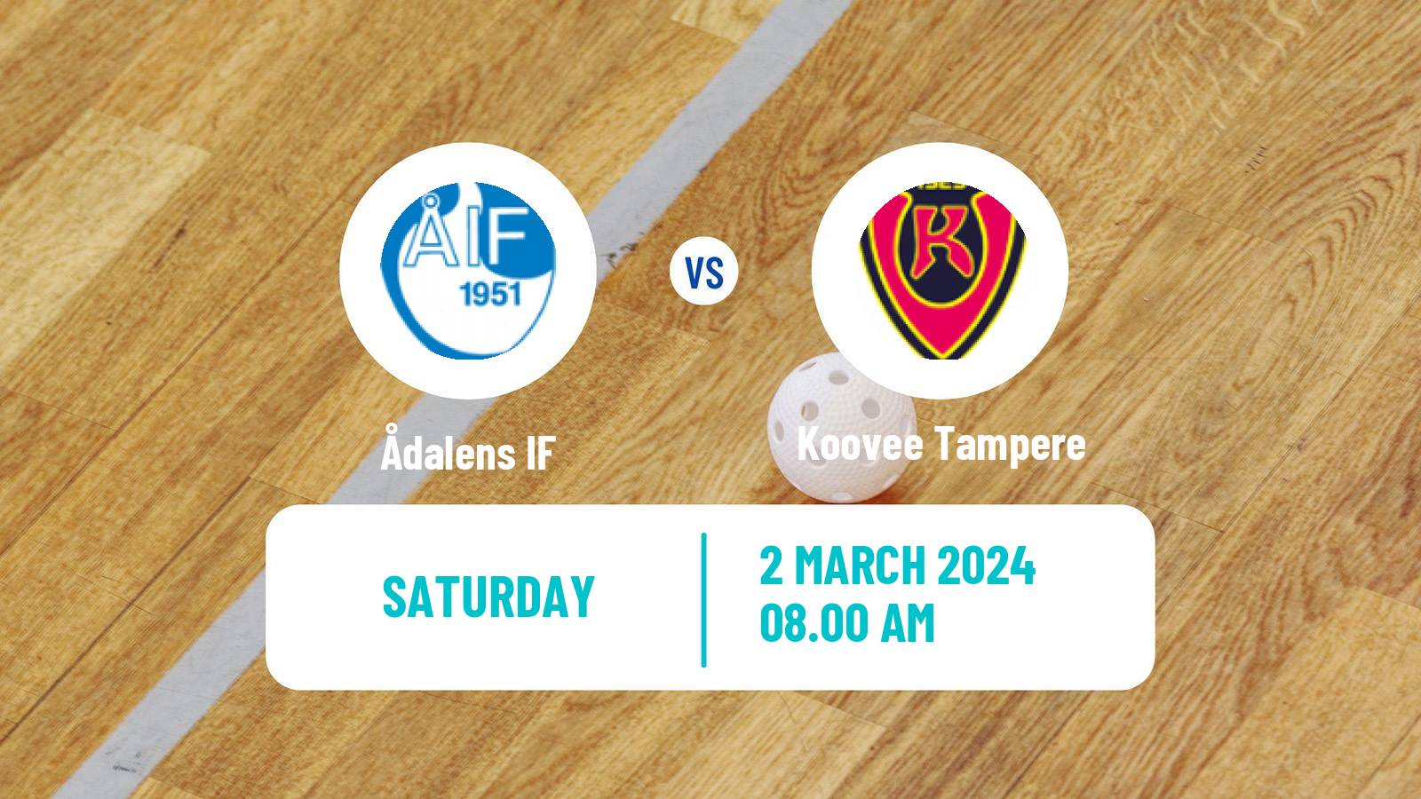 Floorball Finnish F-Liiga Women Ådalens IF - Koovee Tampere