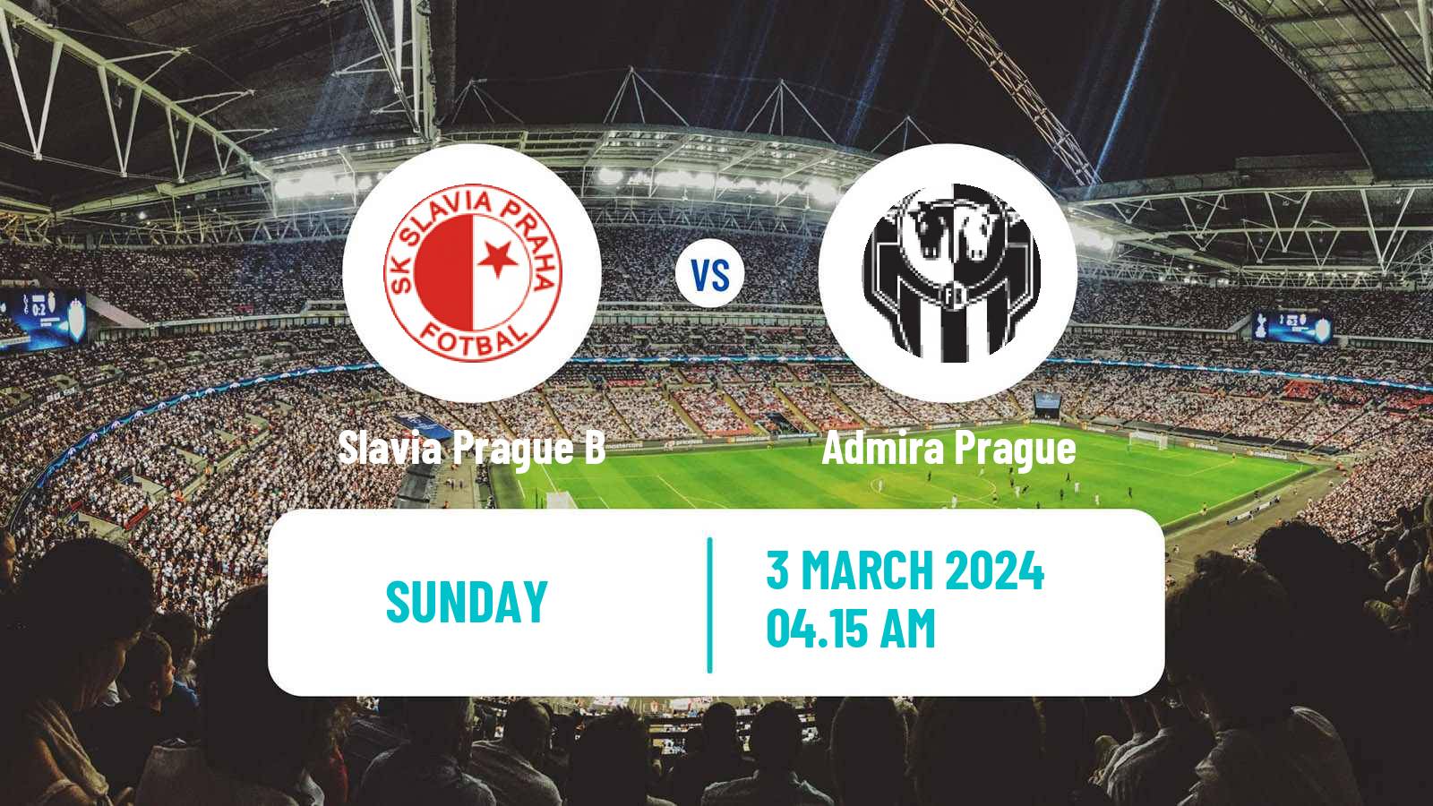 Soccer Czech CFL Group A Slavia Prague B - Admira Prague