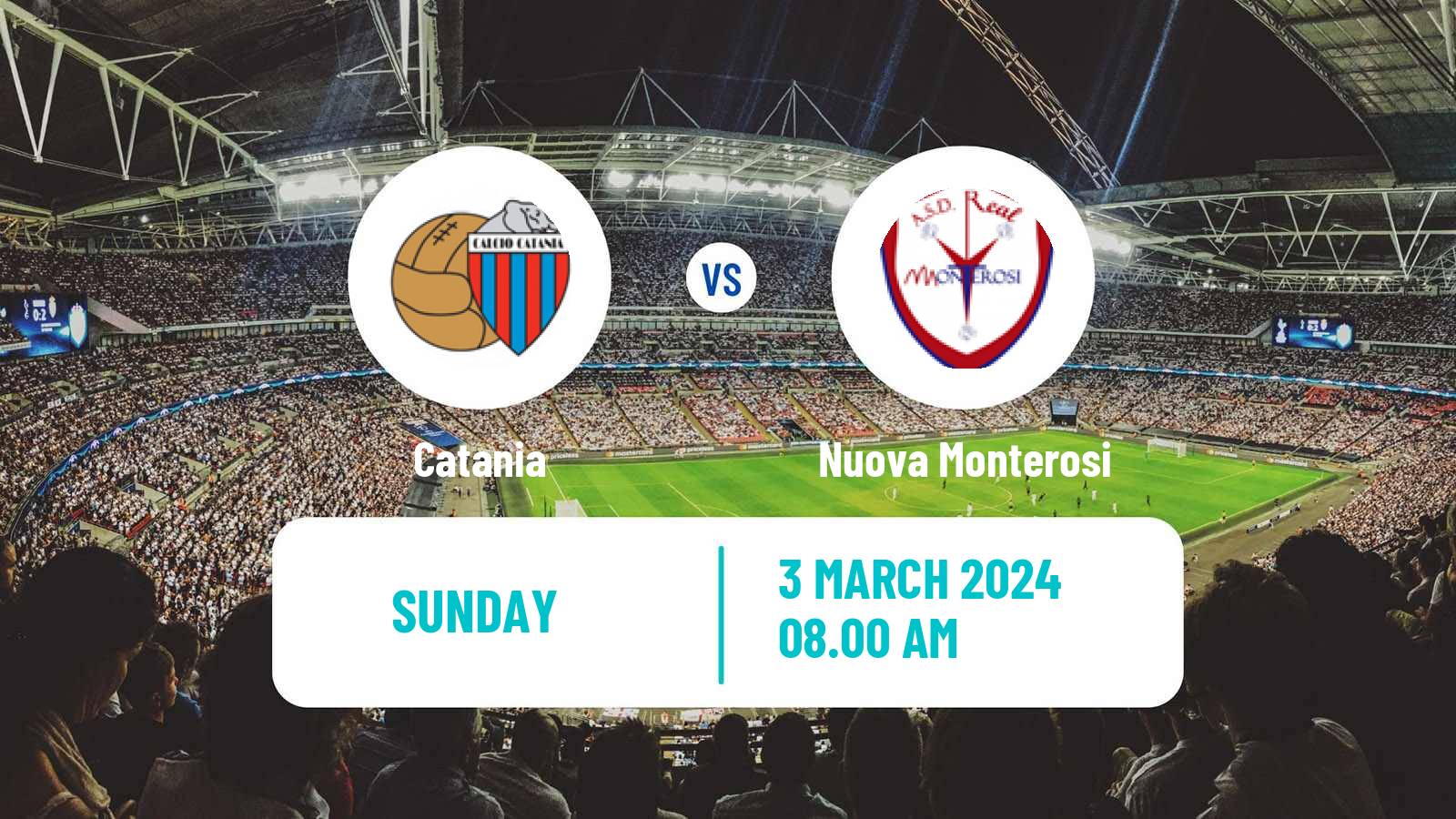 Soccer Italian Serie C Group C Catania - Nuova Monterosi