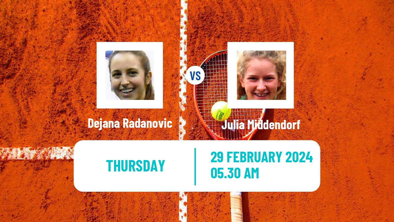 Tennis ITF W35 Helsinki Women Dejana Radanovic - Julia Middendorf