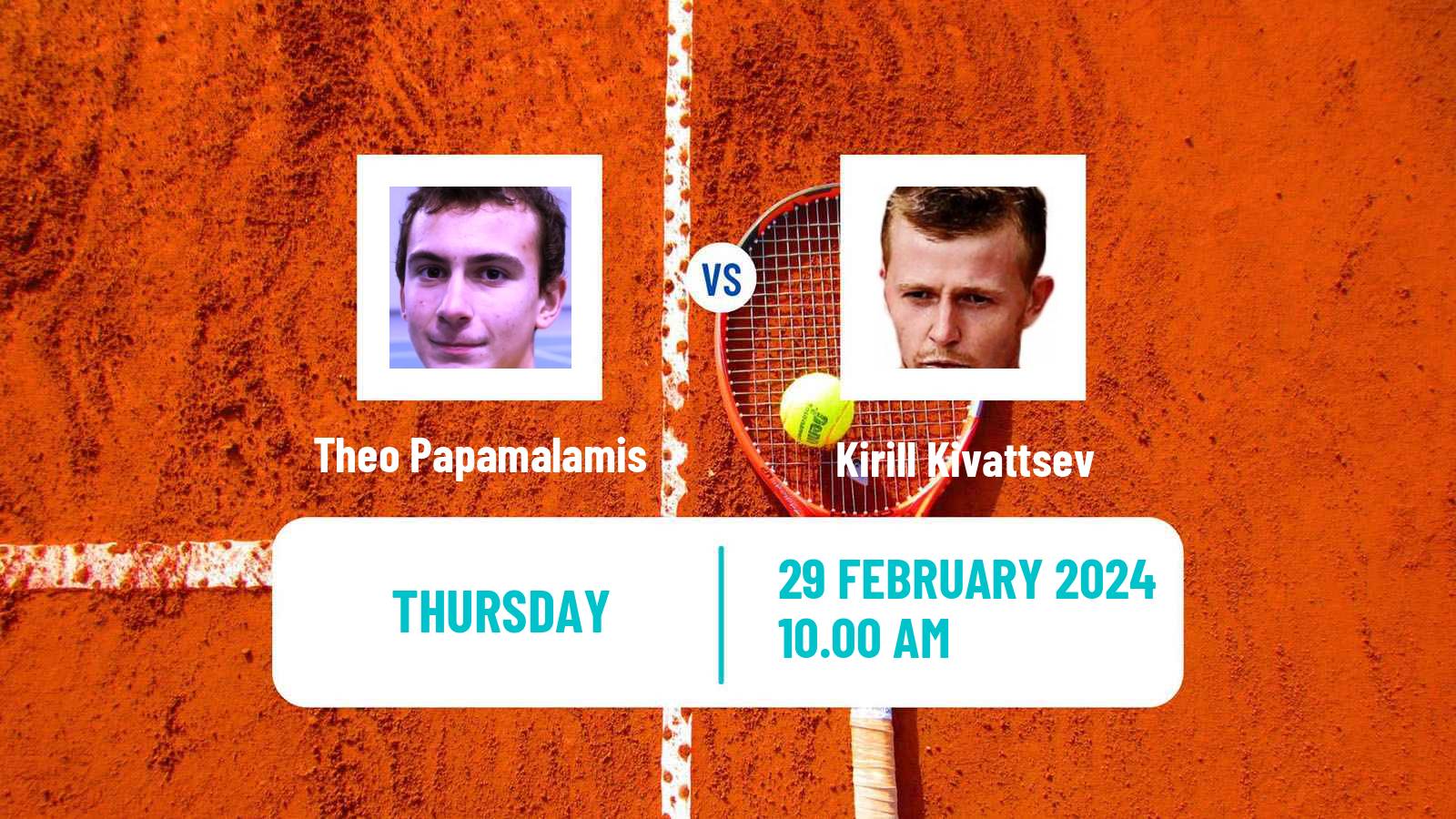 Tennis ITF M15 Lannion Men Theo Papamalamis - Kirill Kivattsev