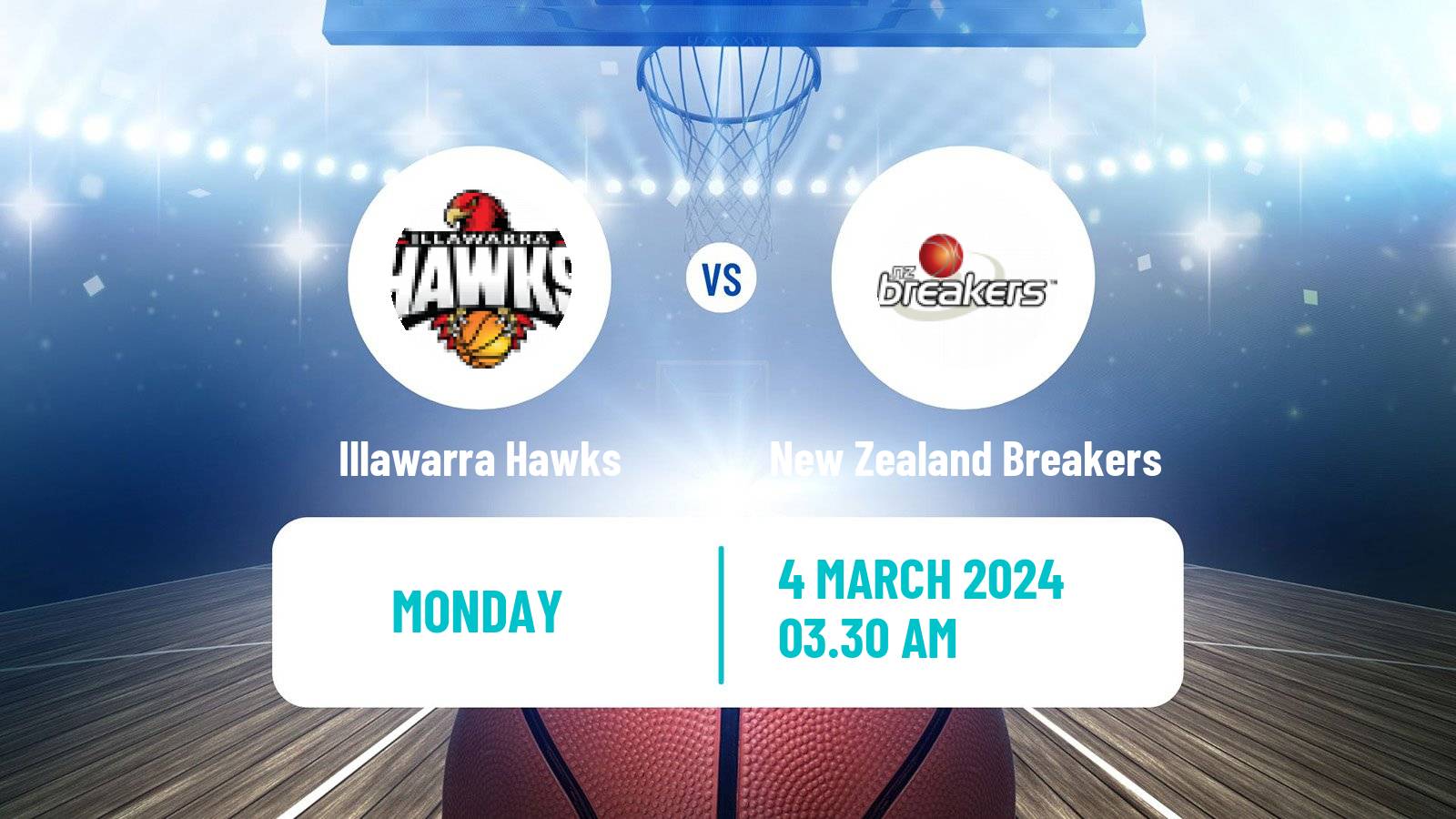 Basketball Australian NBL Illawarra Hawks - New Zealand Breakers