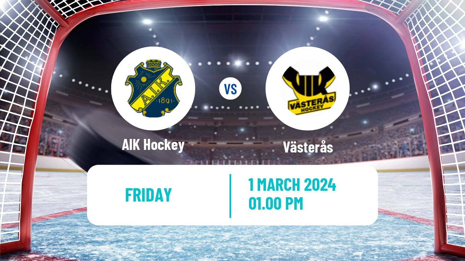 Hockey Swedish Hockey Allsvenskan AIK - Västerås